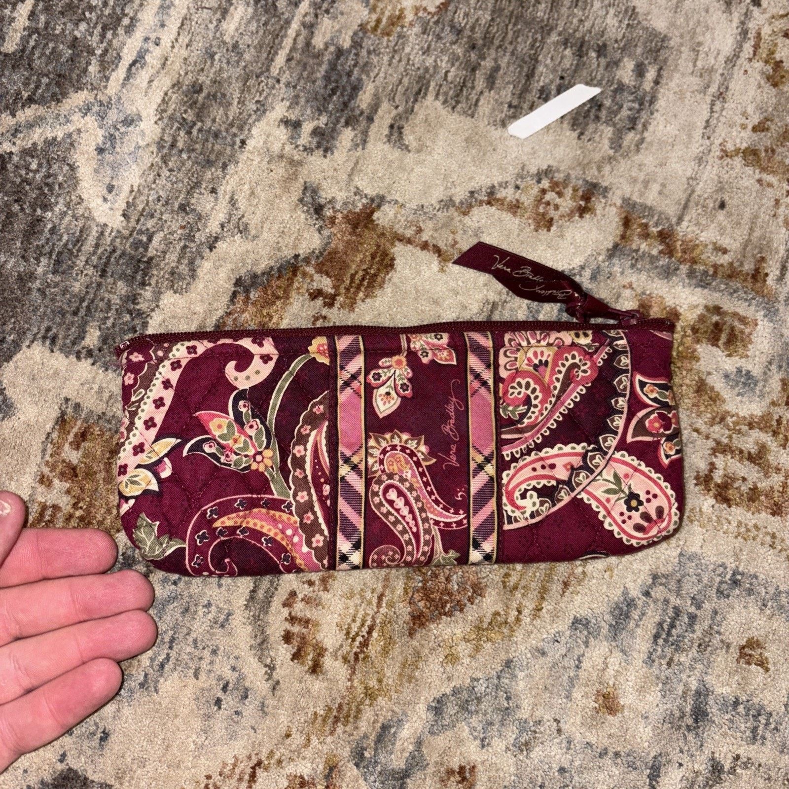 Vera Bradley Vera Bradley Large Tote And Pencil Pouch Raspberry Paisley Size ONE SIZE - 10 Thumbnail