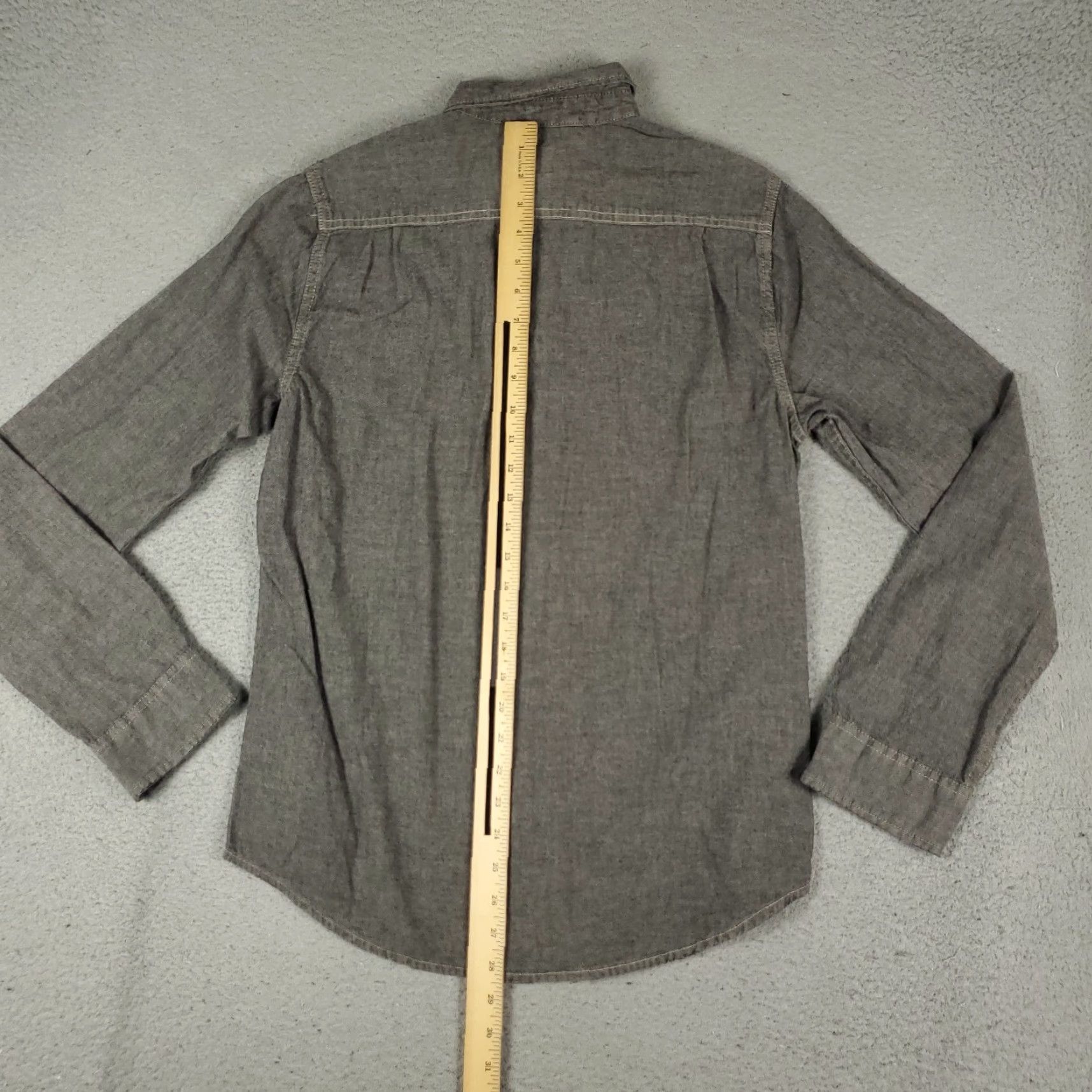 Ralph Lauren Denim & Supply Ralph Lauren Shirt Mens Small Gray Button-Up Long Sleeve 2 Pocket Size US S / EU 44-46 / 1 - 4 Thumbnail