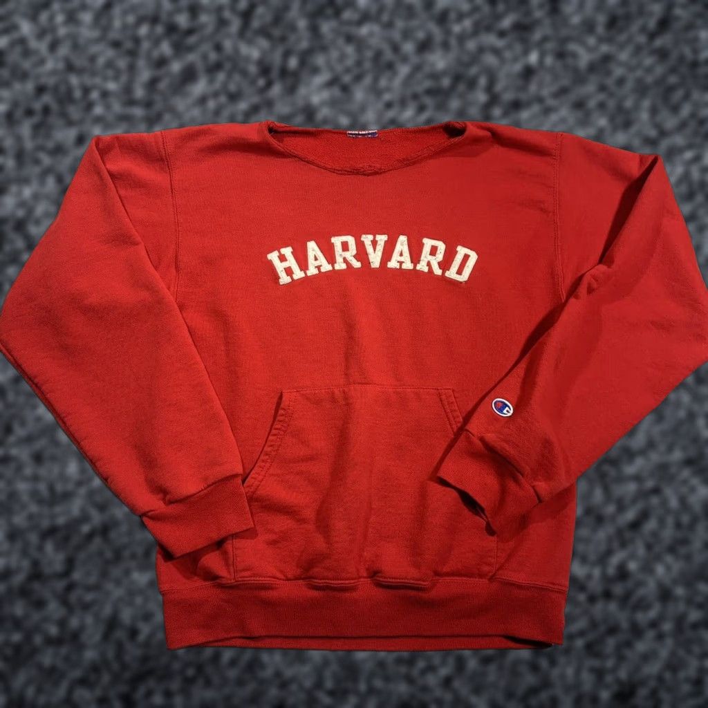 Champion VINTAGE Champion Reverse Weave Sweatshirt Harvard Pockets Small Crew Neck Maroon Cotton Men 90s Sports Pullover Sweatshirt Size US S / EU 44-46 / 1 - 1 Thumbnail