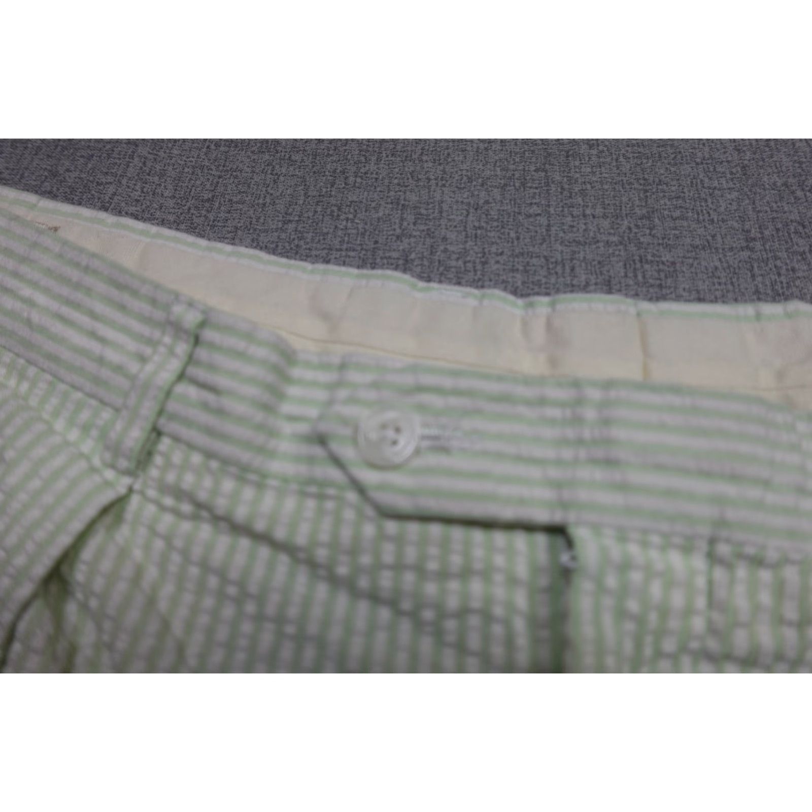 Peter Millar Peter Millar Seersucker Shorts Mens 42 Yellow Stripe Chino Golf Pleated Shorts Size US 42 / EU 58 - 2 Thumbnail