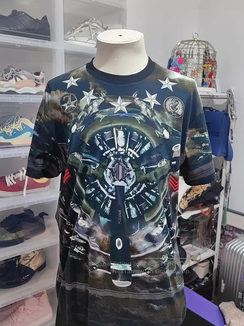 Givenchy Givenchy Classic Green Airplane Print T-Shirt Size US XS / EU 42 / 0 - 3 Thumbnail