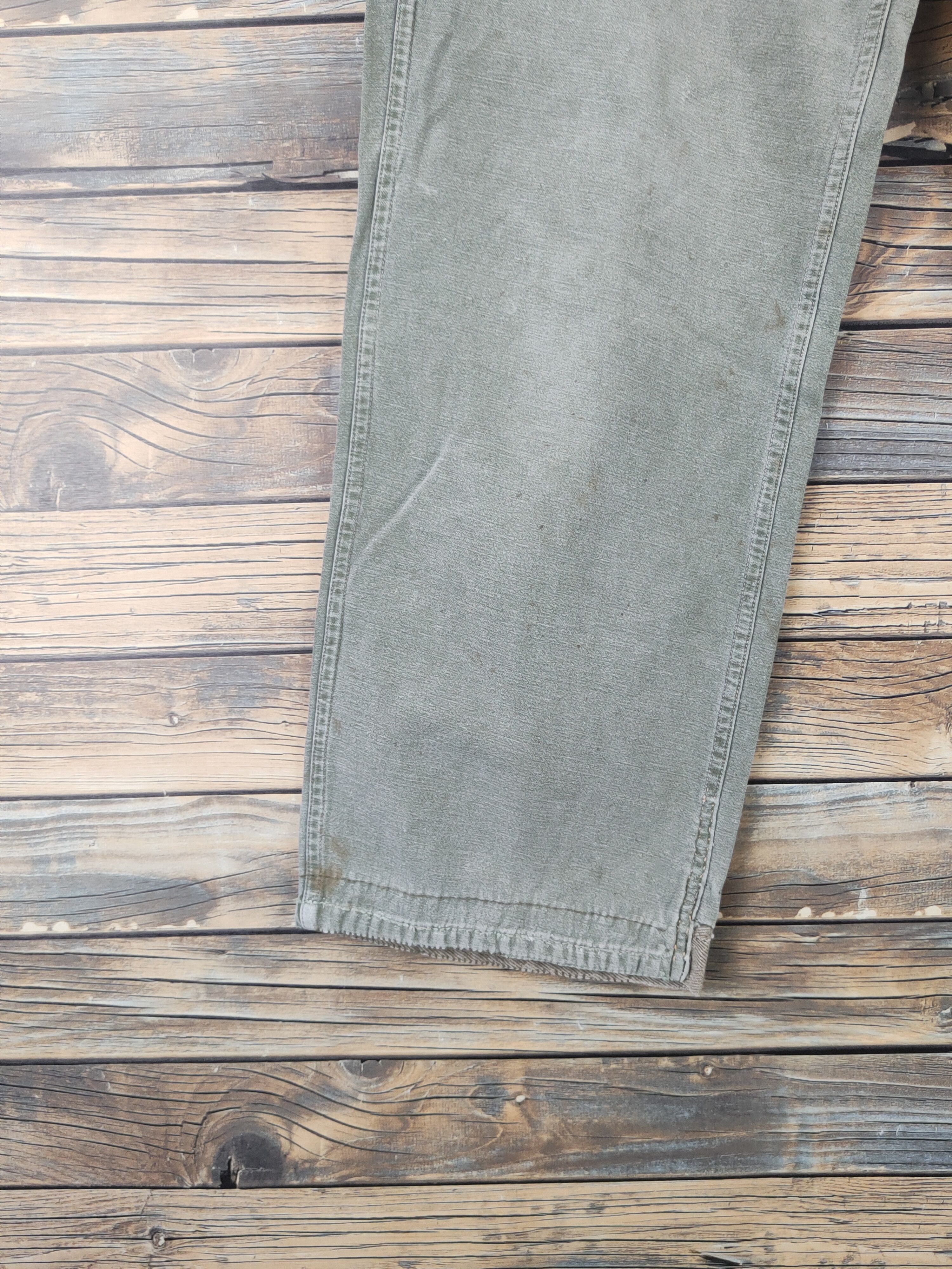Japanese Brand DL Blue Way Green Faded Multipocket Cargo Pants #46-228T Size US 28 / EU 44 - 5 Thumbnail