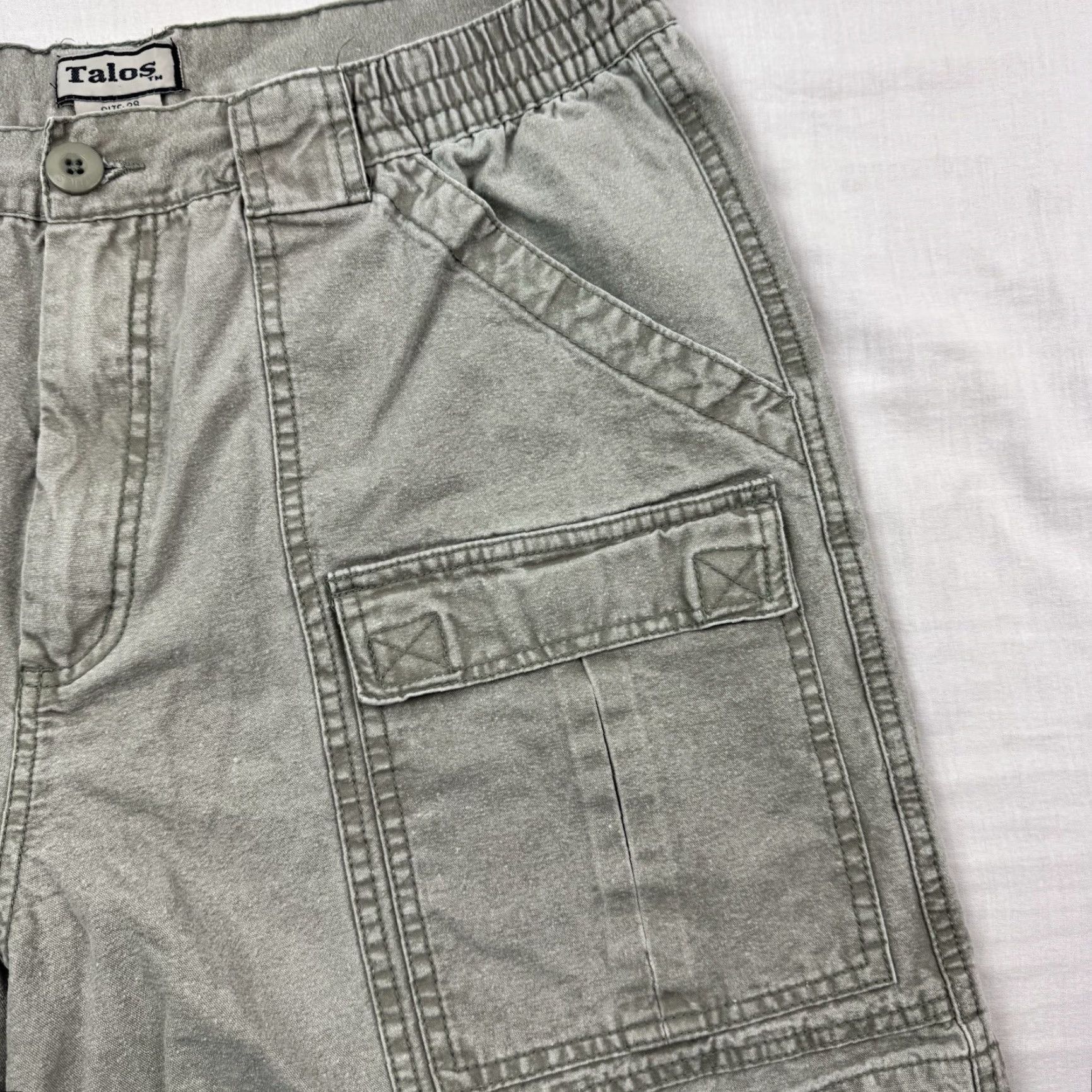Vintage VINTAGE Talos Cargo Shorts Men 38 Gray 90s Outdoor Safari Hunting Fishing Nature Casual Workwear Travel Size US 38 / EU 54 - 2 Thumbnail