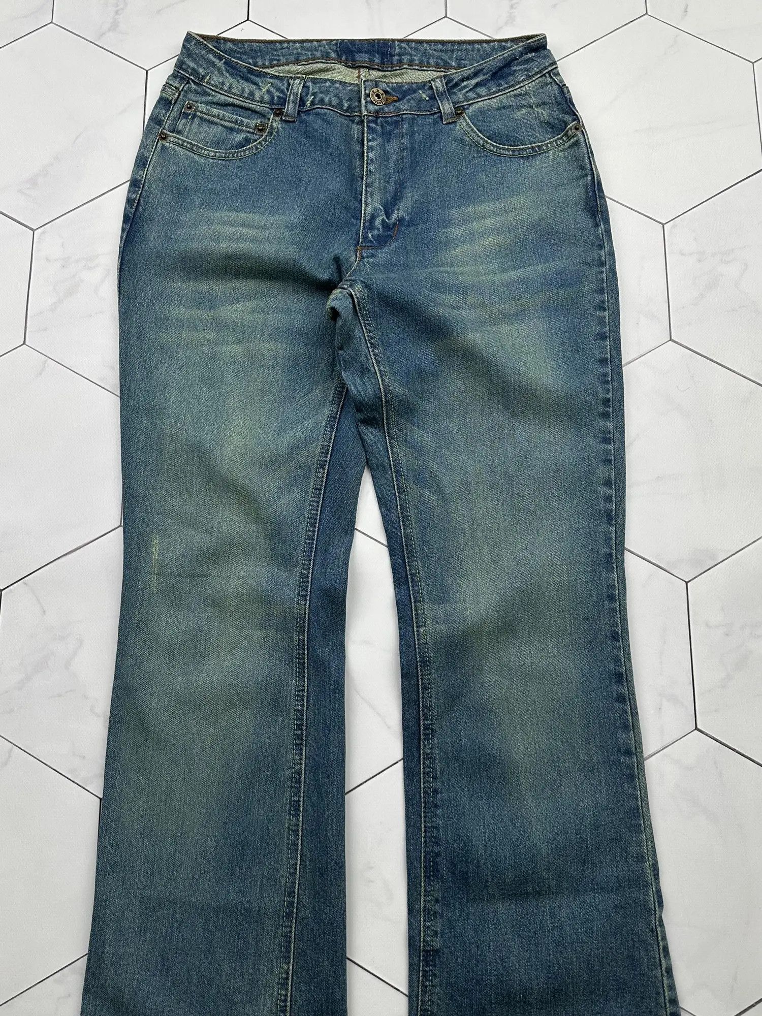 Vintage Vintage Faded Flare Jeans (B520)E2 Size 27" / US 4 / IT 40 - 2 Thumbnail