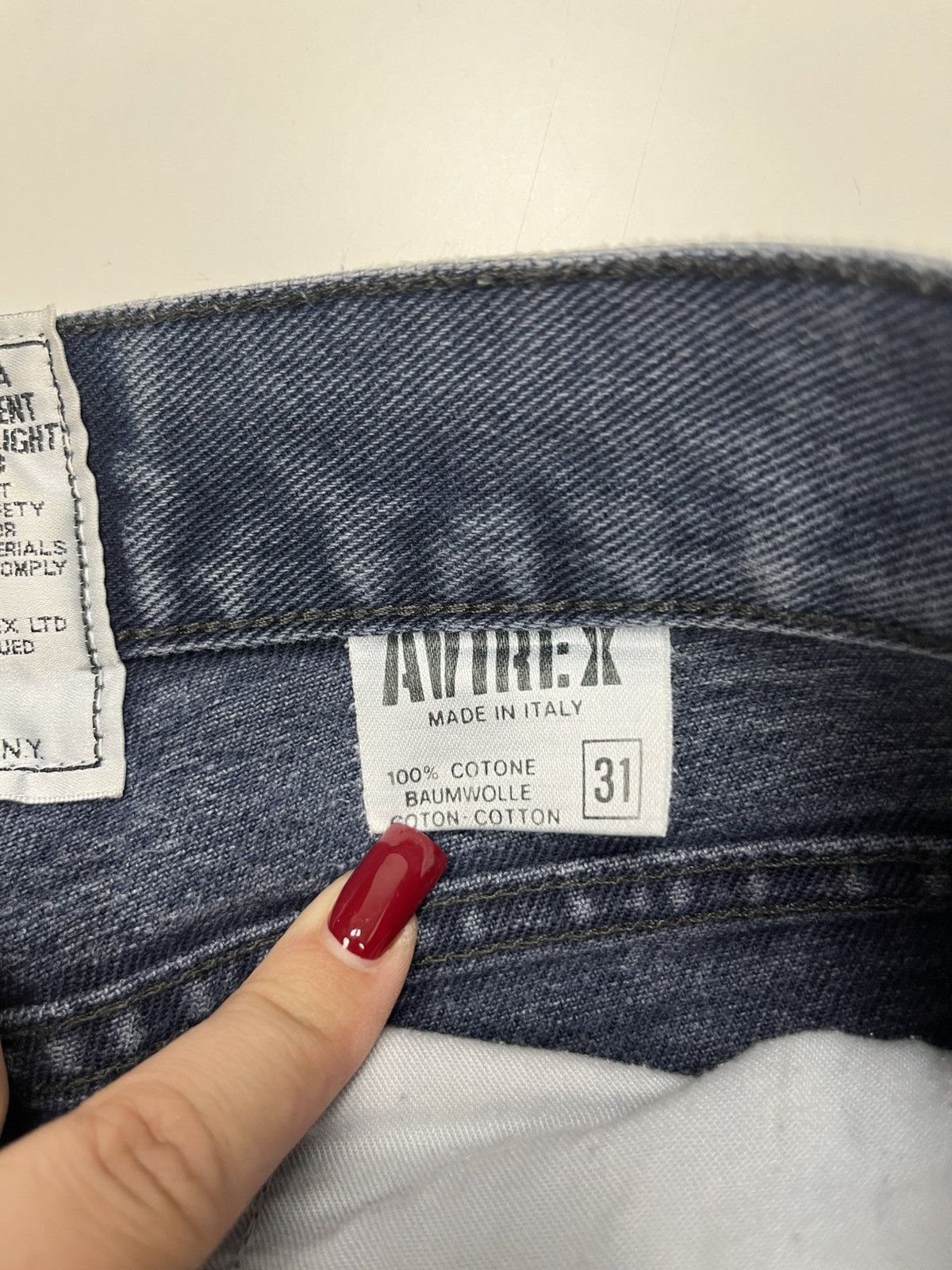 Avirex Avirex jeans of tight denim straight cut men jeans vintage Size US 31 - 5 Thumbnail