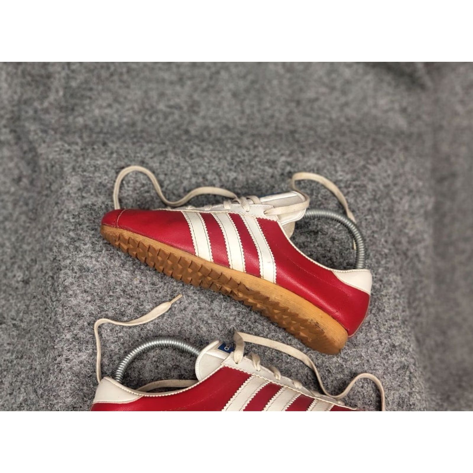 Adidas Adidas Hobby Vintage Sneakers 70's Austria Red Leather Trainers Shoes Size US 5 / EU 37 - 4 Thumbnail