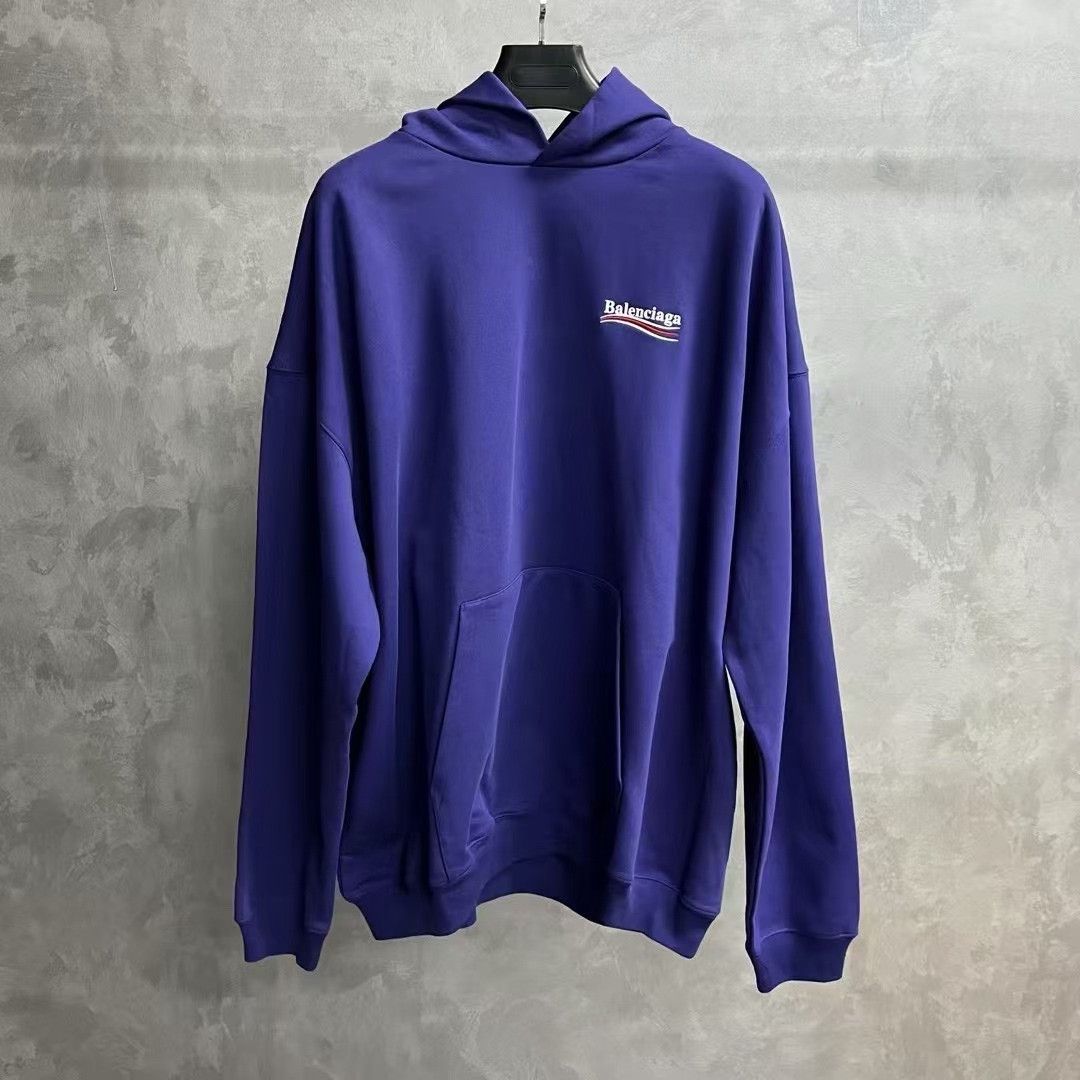 Balenciaga Balenciaga Political Campaign Logo Hoodie Blue Size US S / EU 44-46 / 1 - 1 Thumbnail