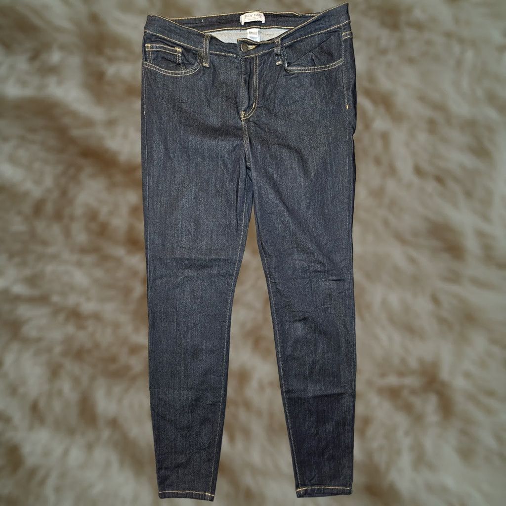 Vintage Judy Blue Jeans Women's 15/32 Skinny Mid Rise Stretch USA City Preppy Blue Denim Logo 29" Inseam Regular Fit Womens Size 36" / US 14 / IT 50 - 1 Thumbnail