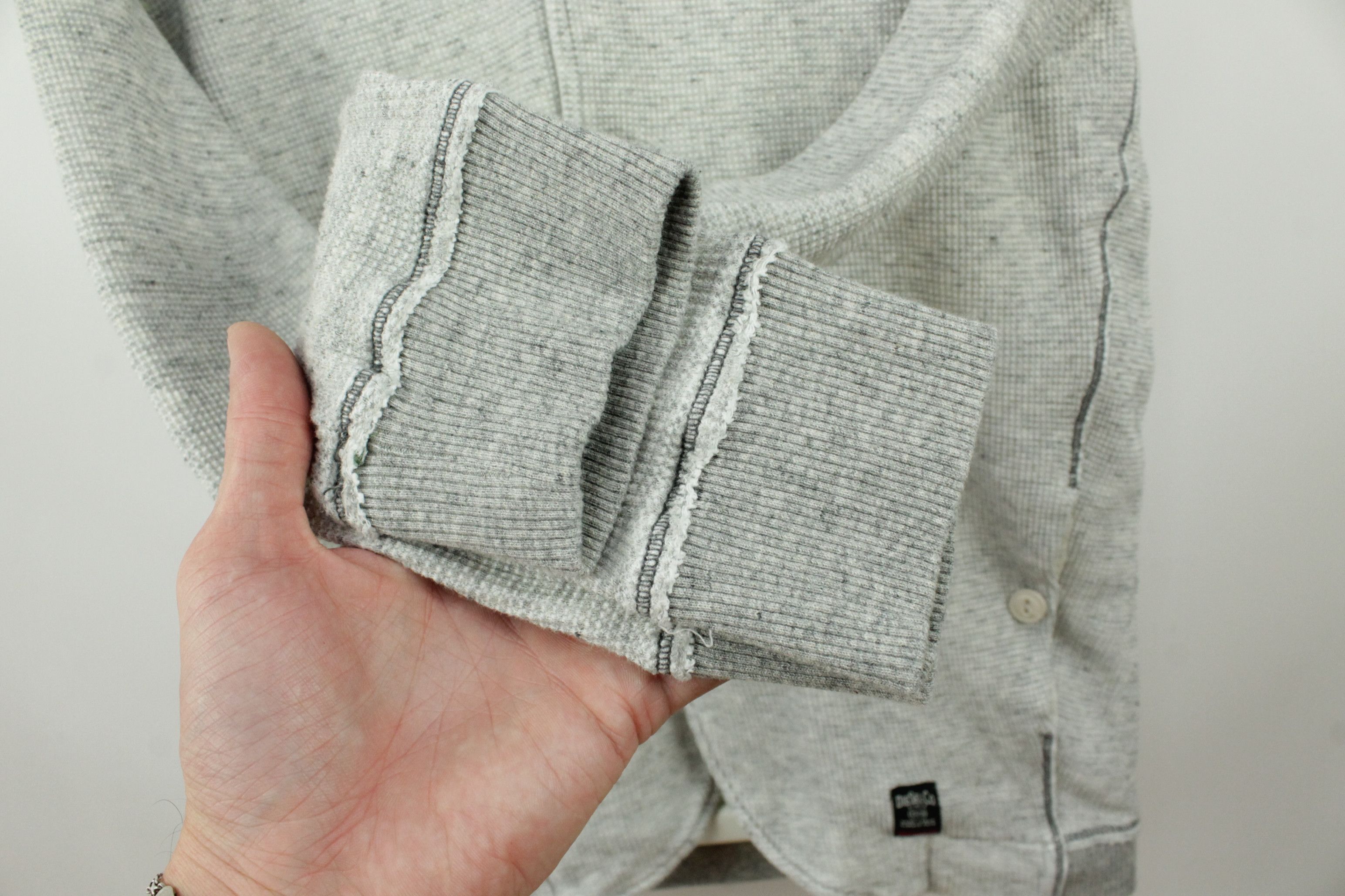 Diesel Diesel Gray Waffle Cotton Shawl Colar Cardigan Men's Size US L / EU 52-54 / 3 - 5 Thumbnail
