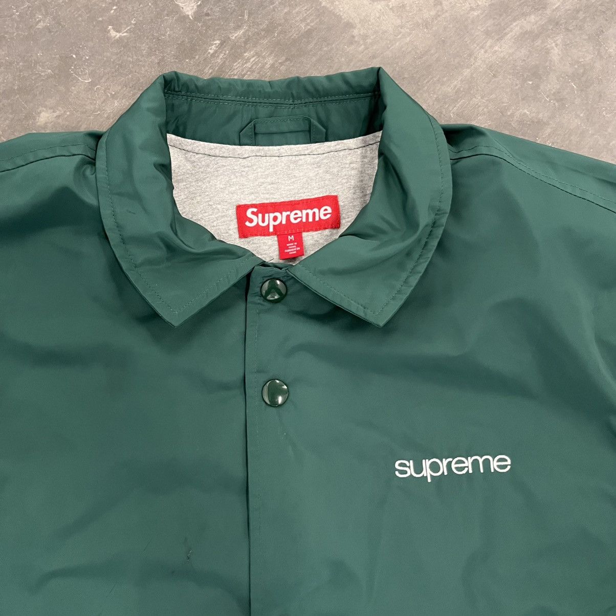 Supreme × Vintage Supreme Coaches Nylon Cotton Lined Green Jacket FW 2023 Size US M / EU 48-50 / 2 - 3 Thumbnail