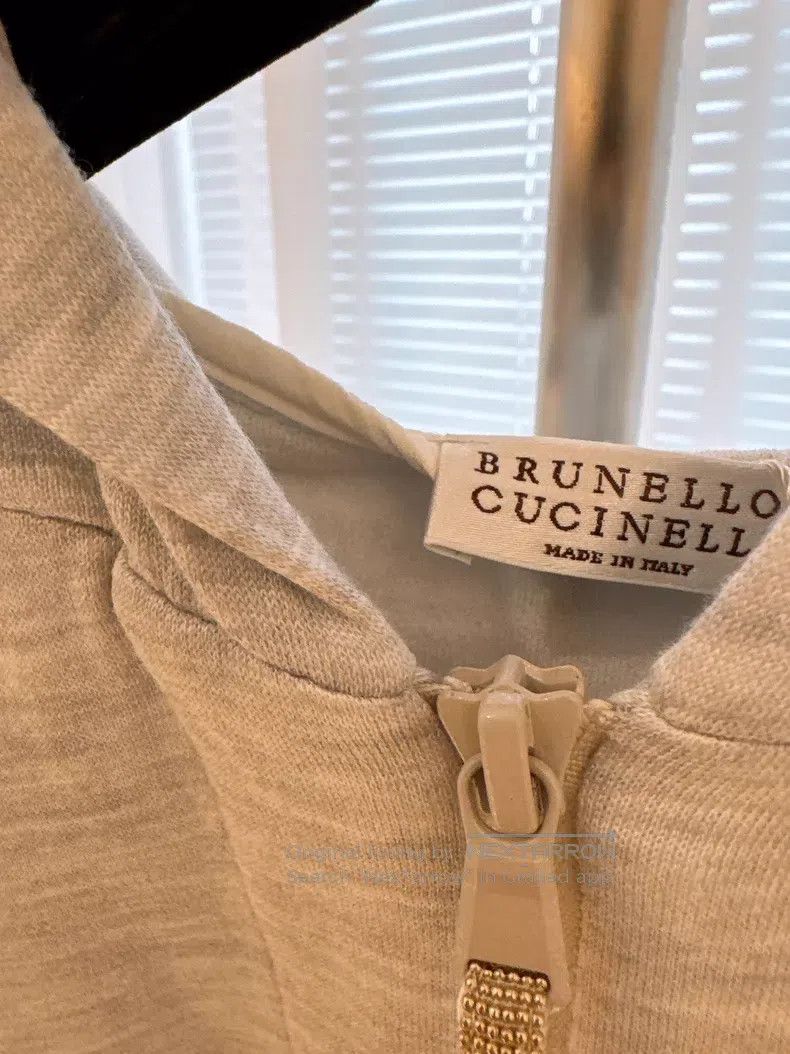 Brunello Cucinelli Brunello Cucinelli Light Gray Hooded Sweatshirt Size S / US 4 / IT 40 - 3 Thumbnail