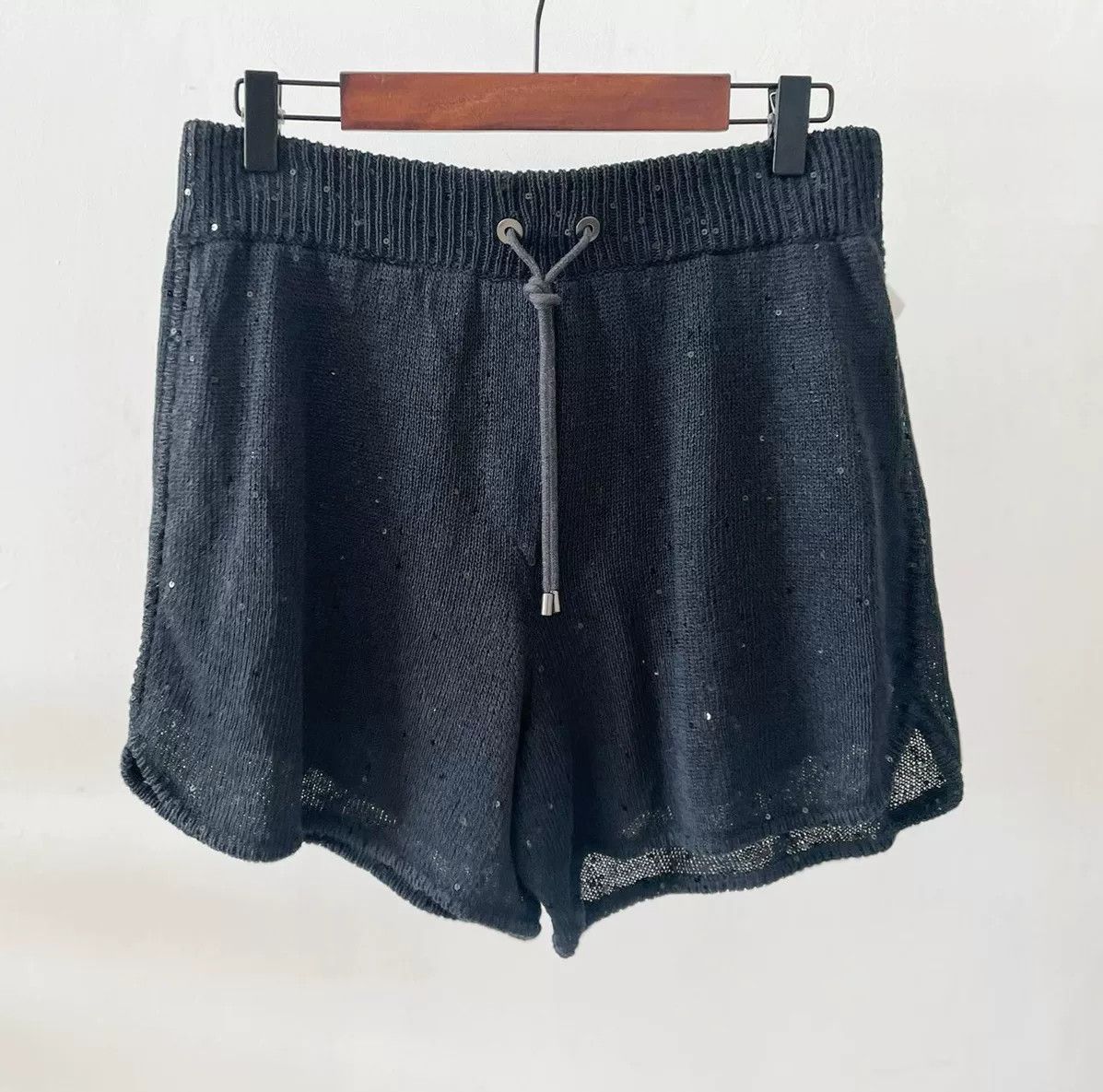 Brunello Cucinelli Brunello Cucinelli Black Sequin Shorts Size US 38 / EU 54 - 1 Thumbnail