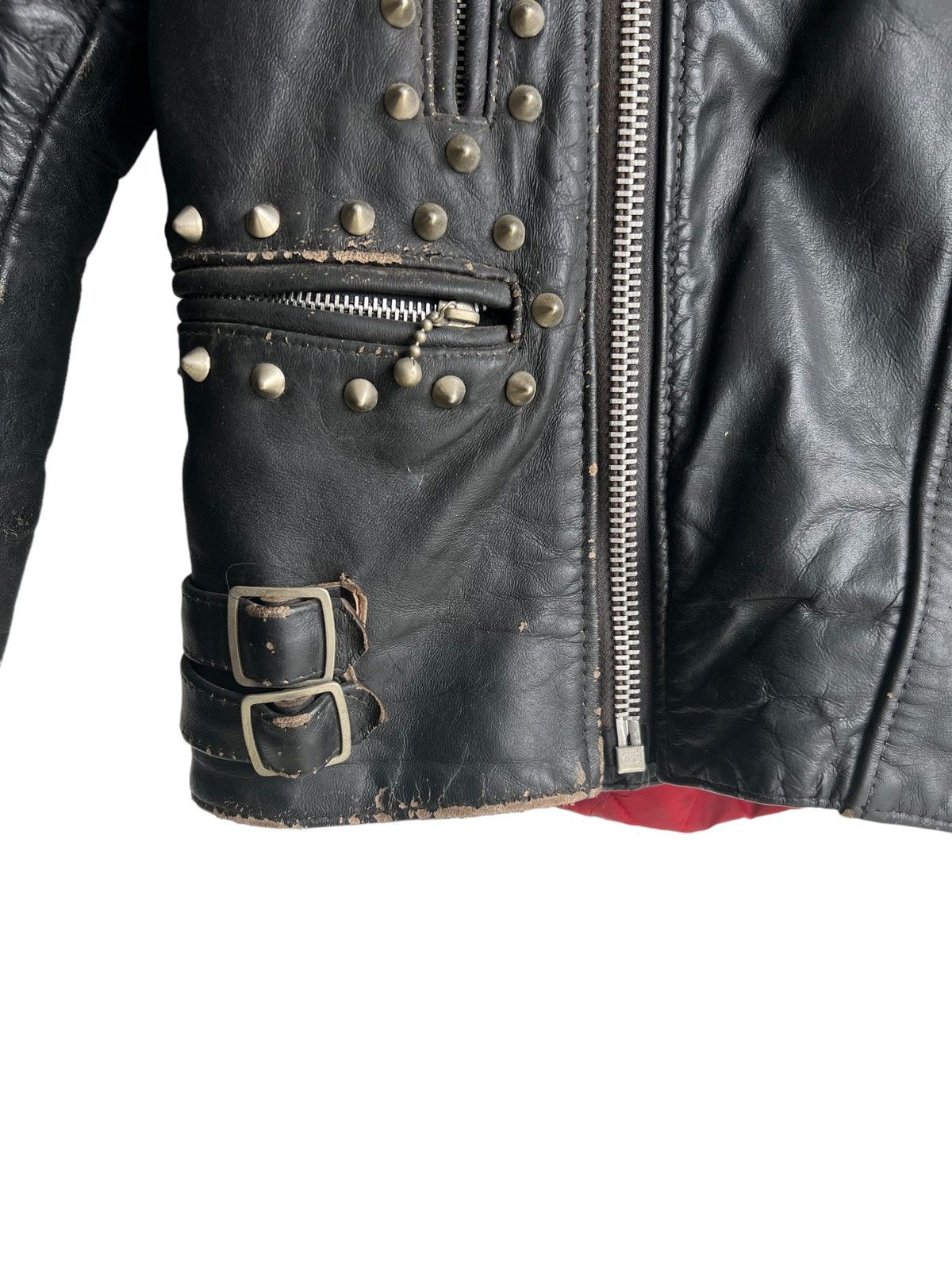Kadoya 1980s Kadoya Style Stud Double Collar Leather Biker Jacket Size US M / EU 48-50 / 2 - 4 Thumbnail