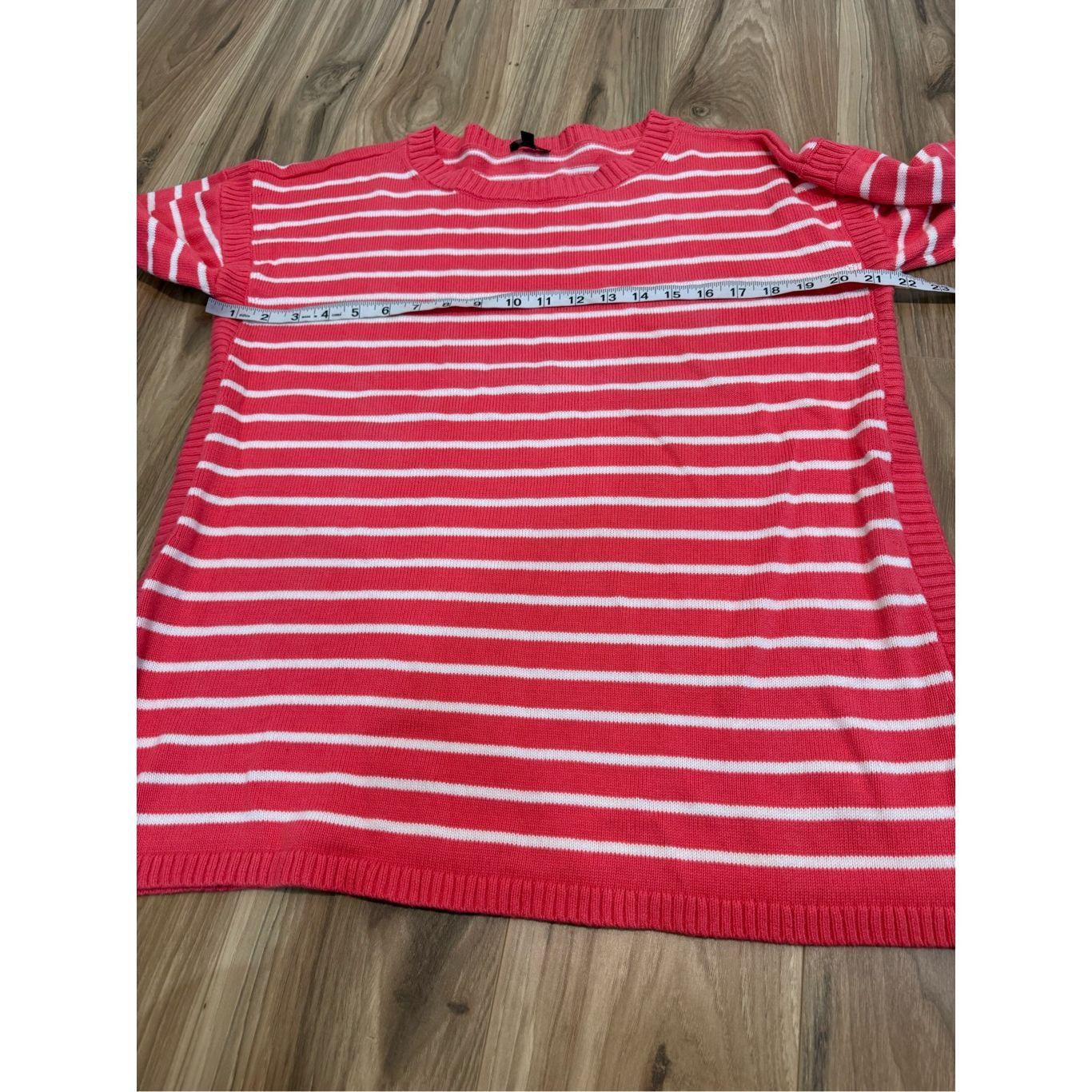 Other Talbots Pink White Striped Long Sleeve Sweater Tunic Womens Size XL / US 12-14 / IT 48-50 - 5 Thumbnail