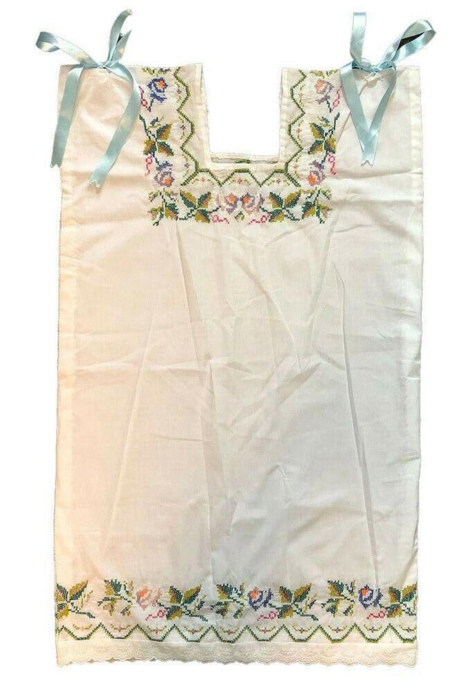 Designer Pre Owned White Embroidered Punta Cruz Hand Made Blouse L Size L / US 10 / IT 46 - 2 Thumbnail