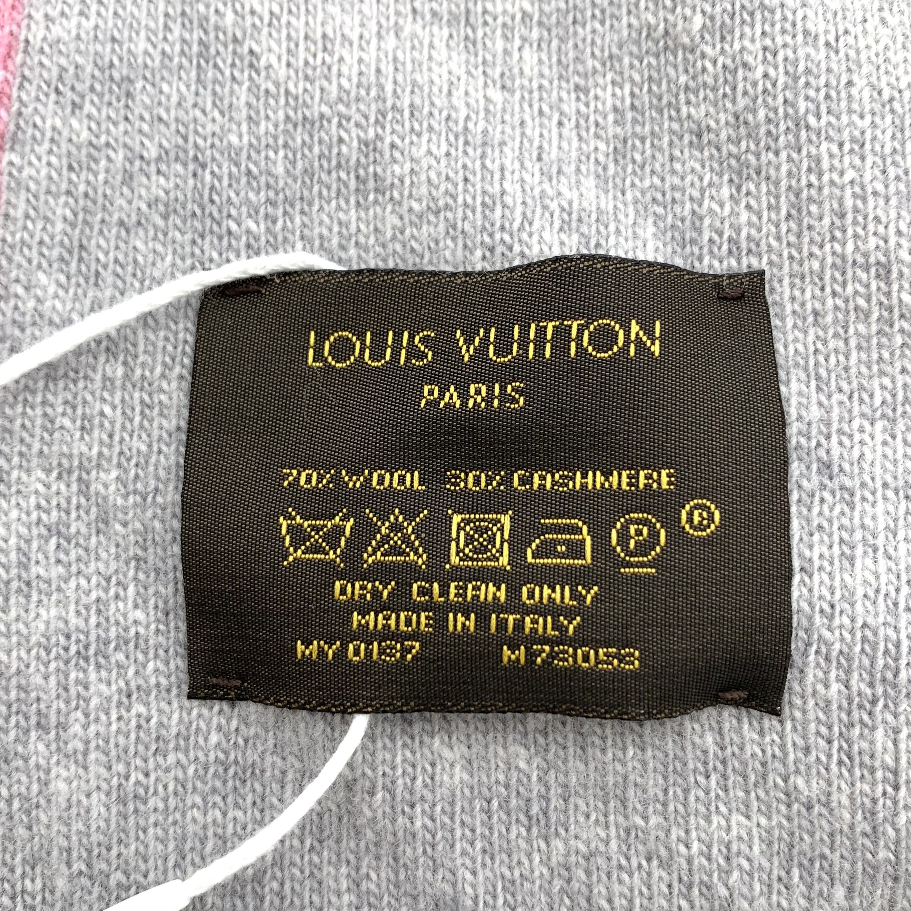 Louis Vuitton Louis Vuitton Gradient Wool-Cashmere Scarf Pink (35×200 cm) Size ONE SIZE - 2 Thumbnail