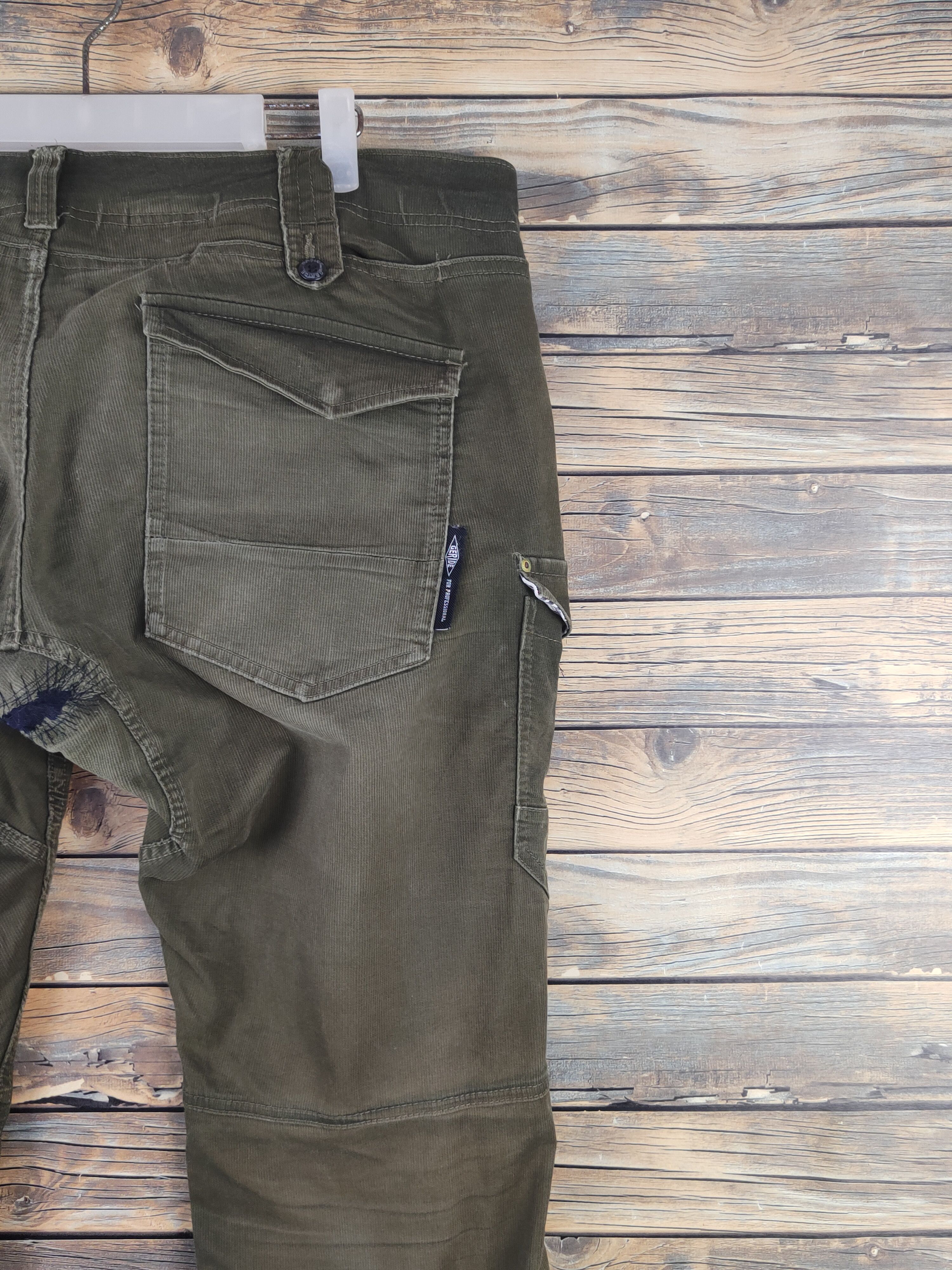 Japanese Brand Geride Olive Multipocket Tactical Cargo Pants #W2264 Size US 38 / EU 54 - 12 Thumbnail