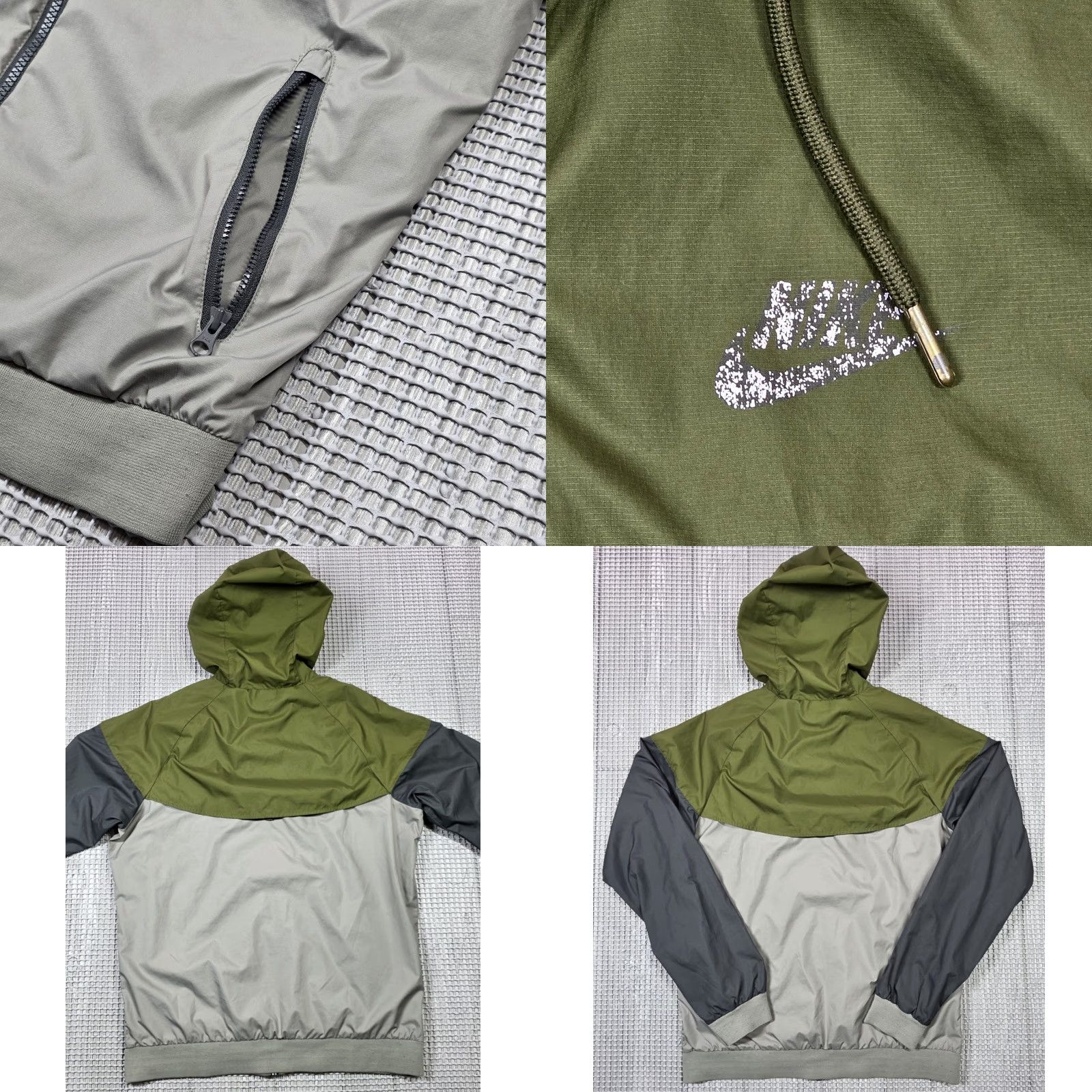 Nike Nike WindRunner Jacket Mens S Green Colorblock Hooded Full Zip Logo Size US S / EU 44-46 / 1 - 8 Thumbnail