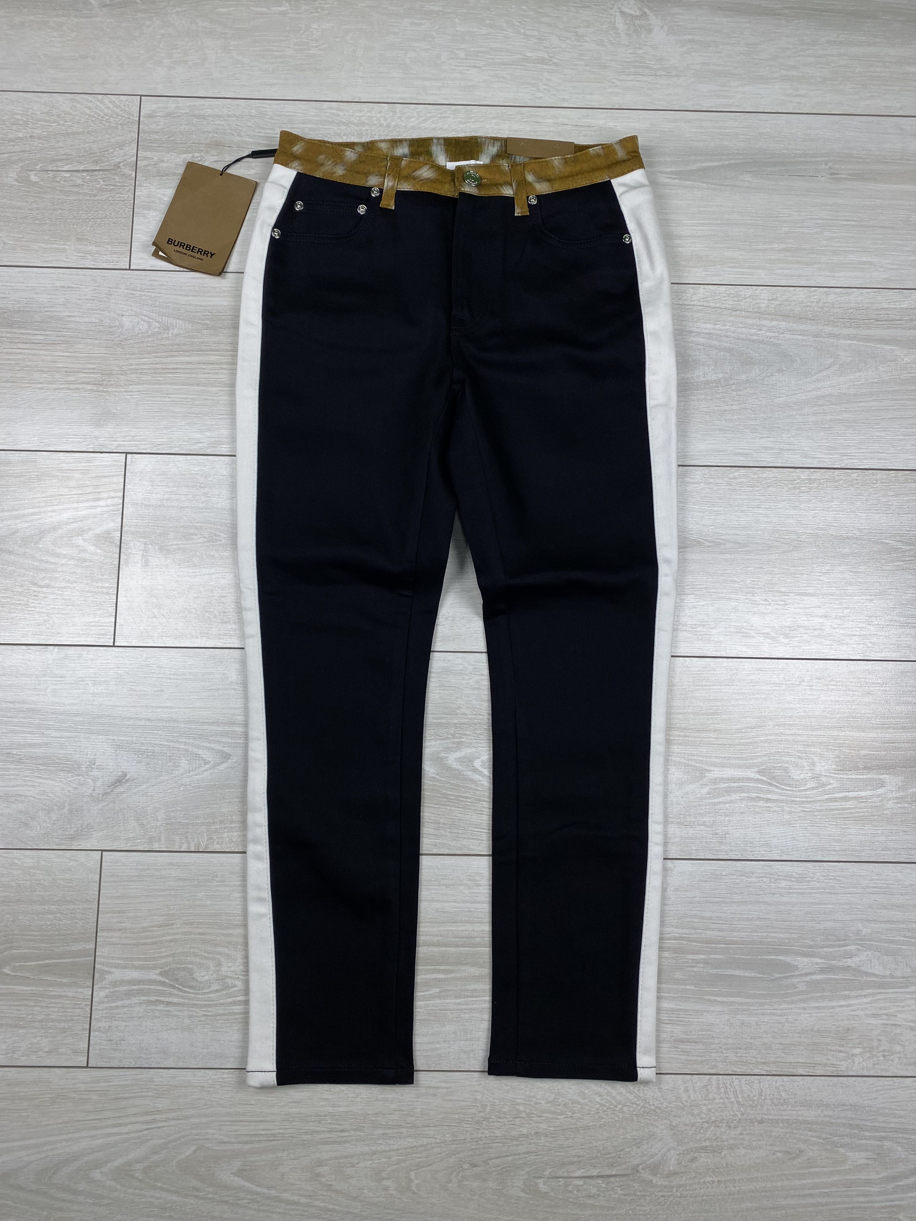 Burberry Burberry Black Denim Deer Bambi Print Trim Skinny Jeans Size 28" / US 6 / IT 42 - 7 Thumbnail