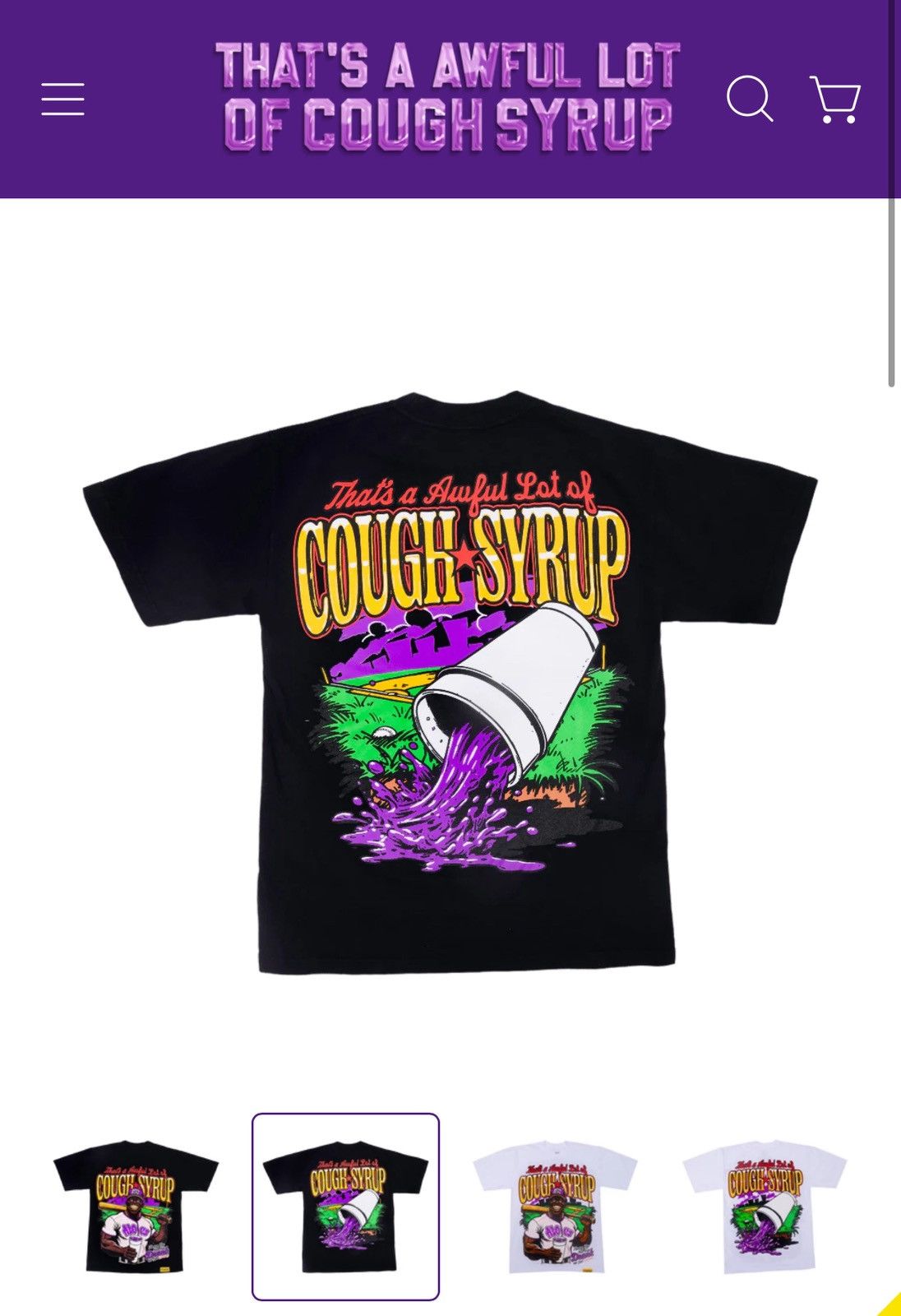 Awful Lot of Cough Syrup Awful lot of cough syrup tee XL Size US XL / EU 56 / 4 - 4 Thumbnail
