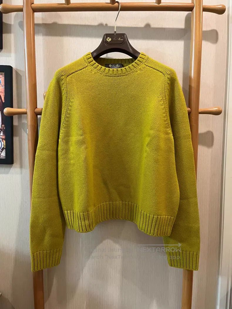 Loro Piana Loro Piana Mustard Saddle Shoulder Baby Cashmere Sweater Size S / US 4 / IT 40 - 1 Thumbnail