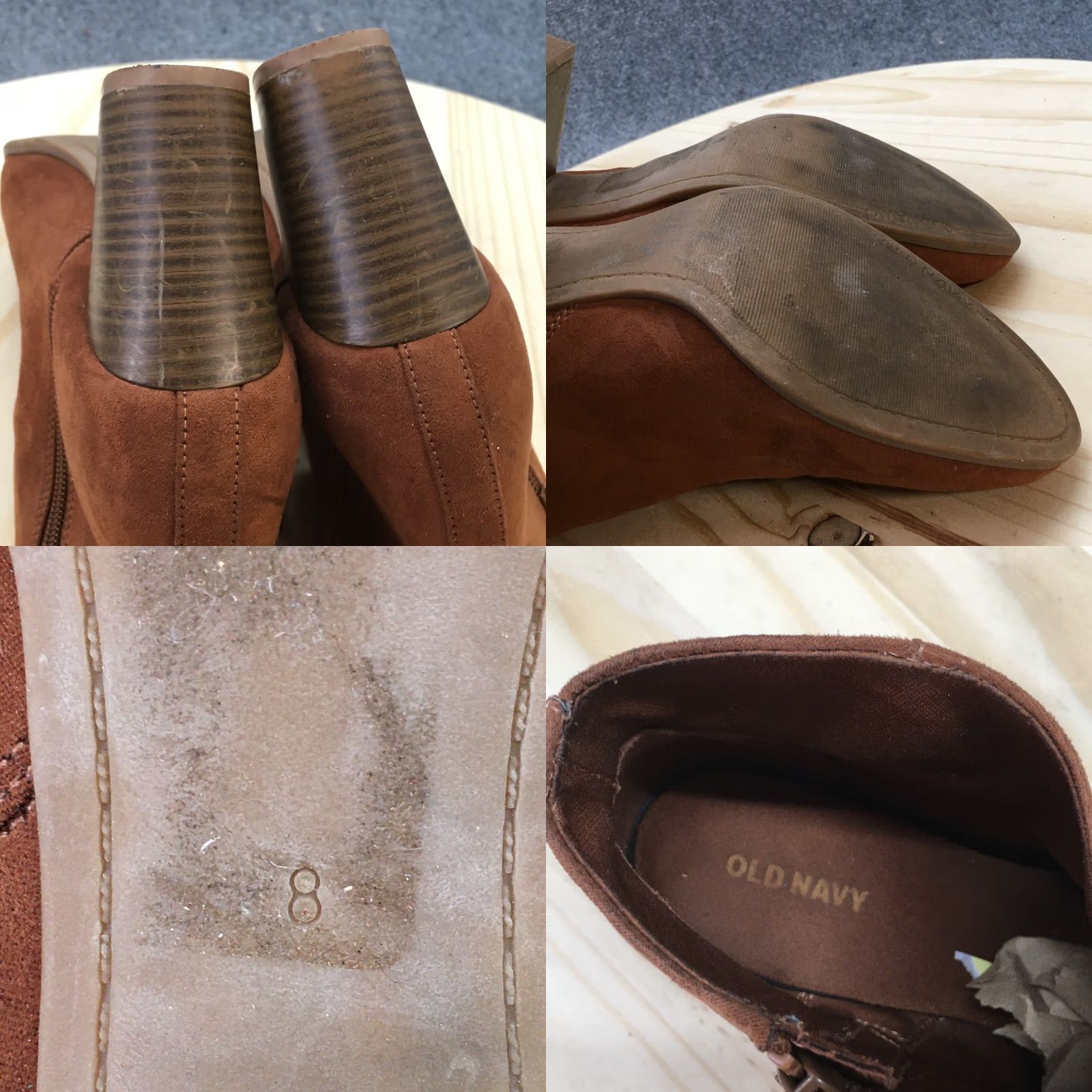 Old Navy Old Navy Boots Womens 8 Ankle Booties Brown Suede Zipper Casual Cap Mid Heel Bootie Womens Size US 8 / IT 38 - 9 Thumbnail