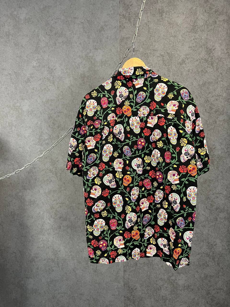 Other David Carey art skulls crazy Hawaiian shirt Size US L / EU 52-54 / 3 - 6 Thumbnail