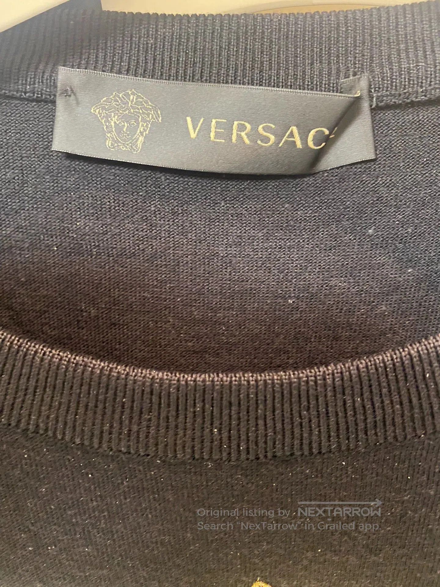 Versace VERSACE Medusa Embroidered Wool Sweater. Size US XXL / EU 58 / 5 - 4 Thumbnail