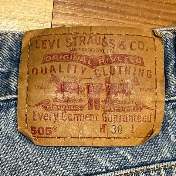Levi's Vintage Clothing Vintage Y2K Levis 505 Men's Relaxed Fit Jorts Jean Shorts Size US 38 / EU 54 - 3 Thumbnail