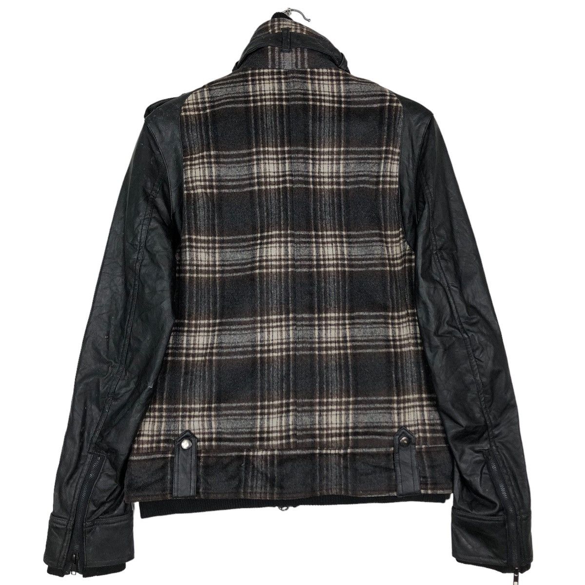 Japanese Brand 🔥Vintage Biker Jacket Leather Handling BreathMint Tartan Size US M / EU 48-50 / 2 - 8 Thumbnail