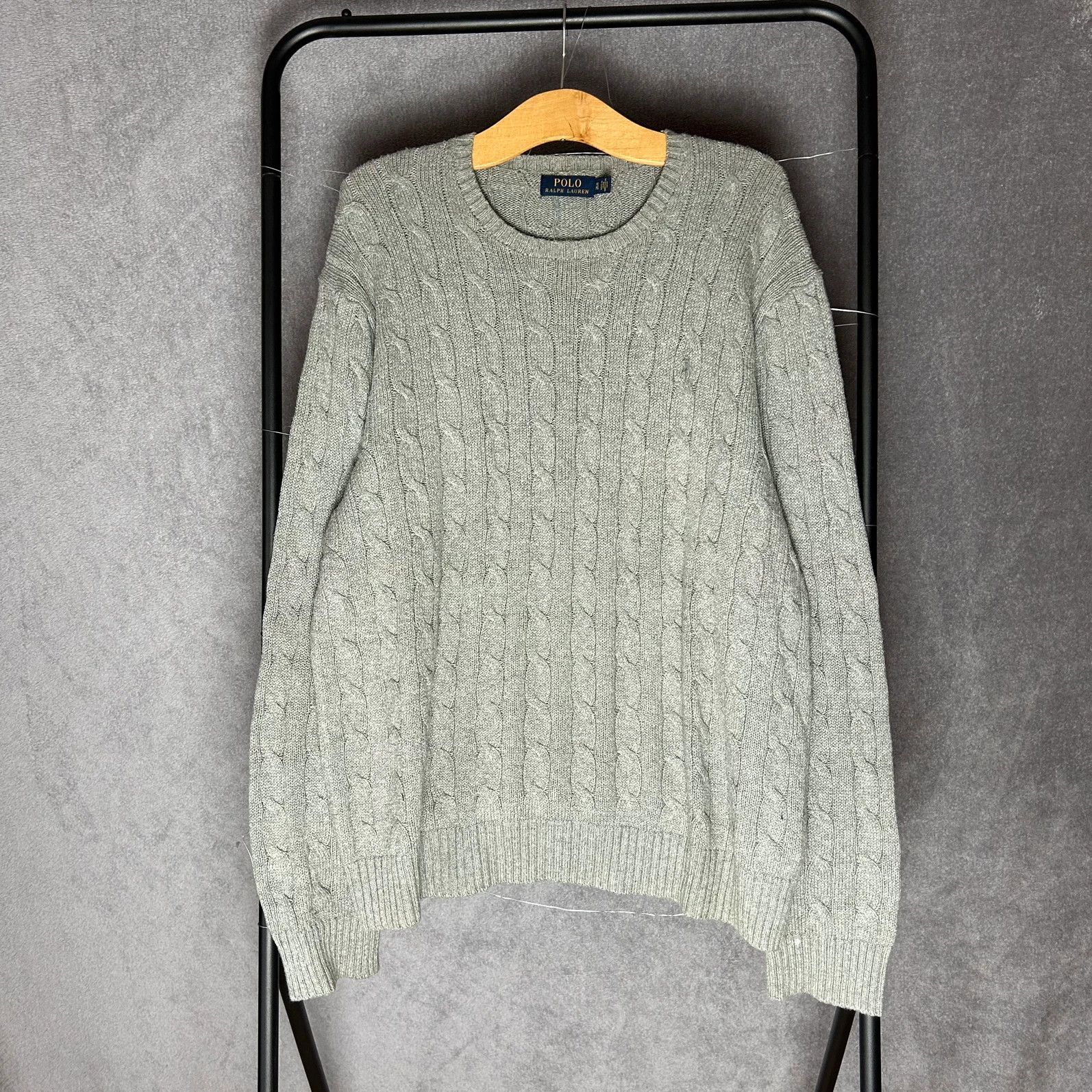 Polo Ralph Lauren knitwear mini logo pony grey old money