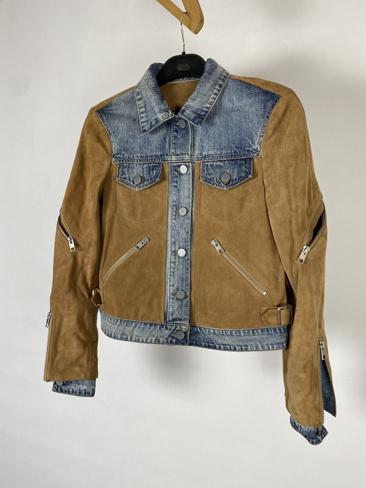 Allsaints NWT Allsaints Full zip Denik Suede Curtis Jacket RRP725$ Size XS / US 0-2 / IT 36-38 - 2 Thumbnail
