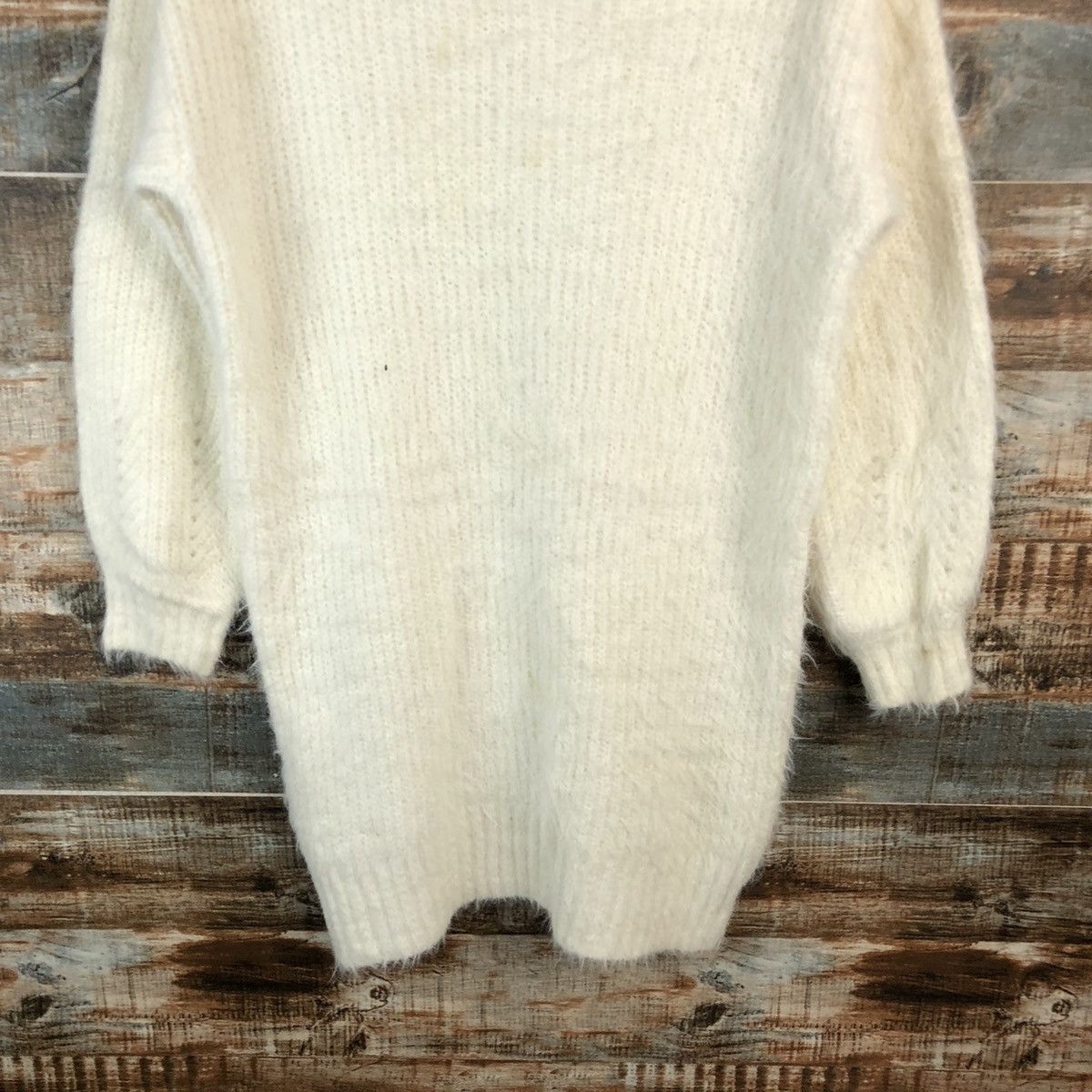 Japanese Brand DL Freesia White Mohair Knitwear #C426 Size M / US 6-8 / IT 42-44 - 6 Thumbnail
