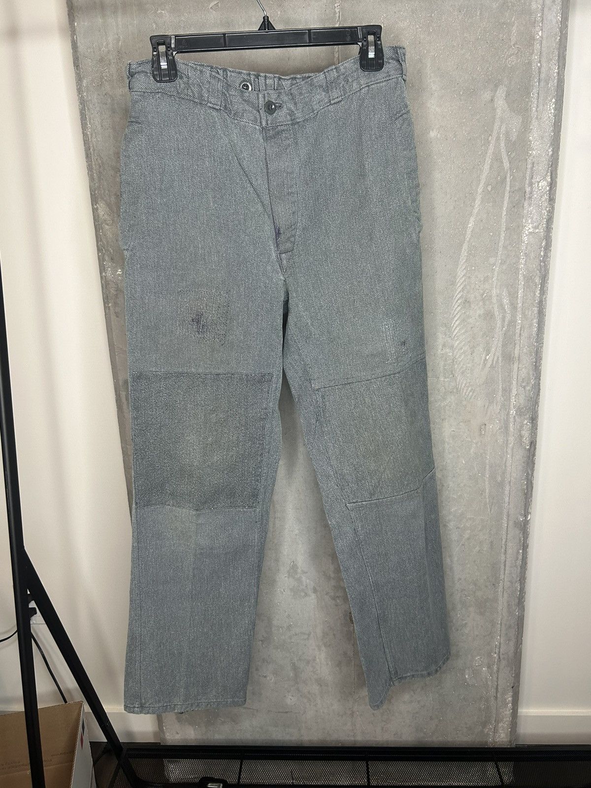 image of Vintage 80's French Chore Pants in Gray/Purple, Men's (Size 30)