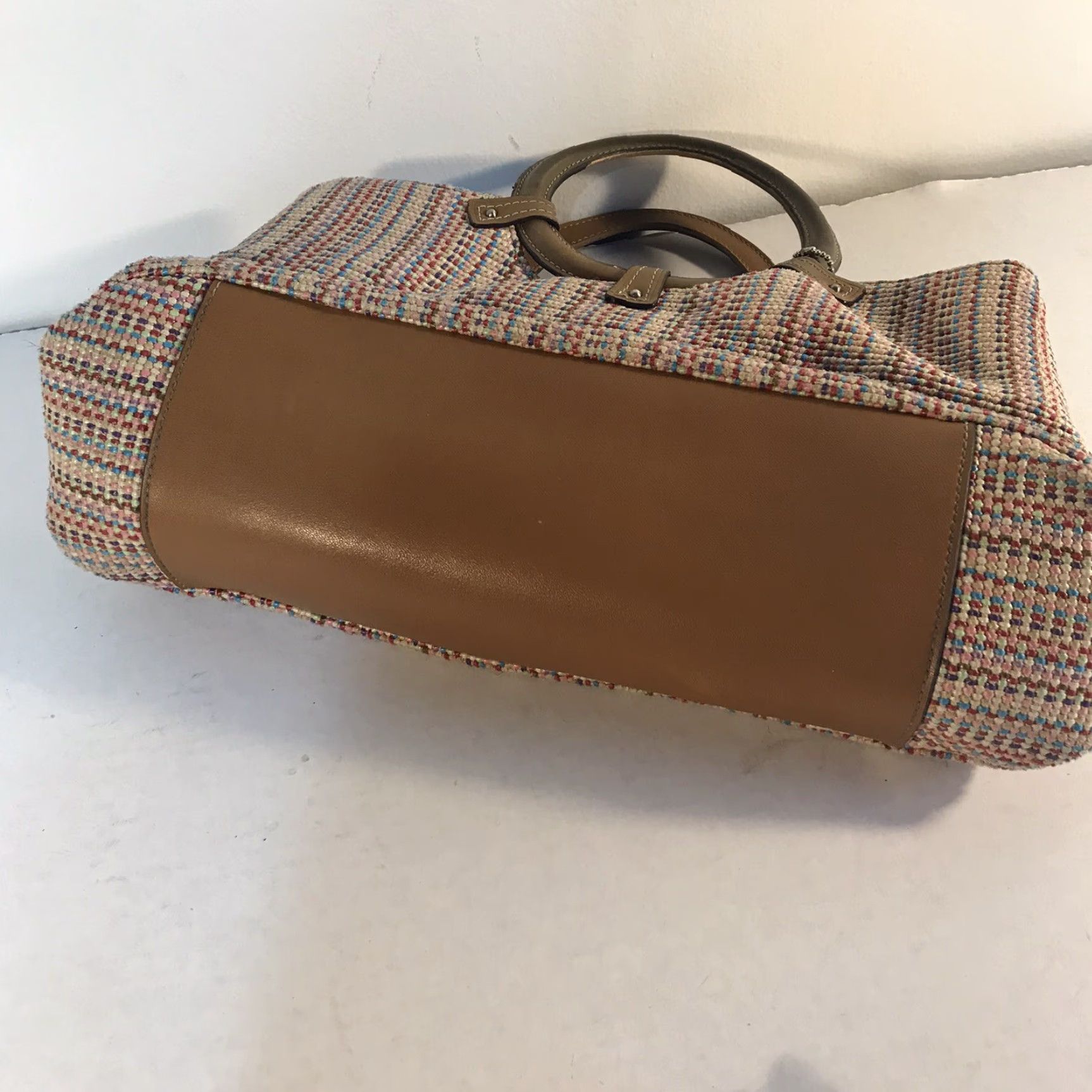 Fossil Fossil Multicolored Tweed Small Top Handle Bag for Women, 13" W x 7" H, Casual, Checkered, Lightweight Size S / US 4 / IT 40 - 5 Thumbnail