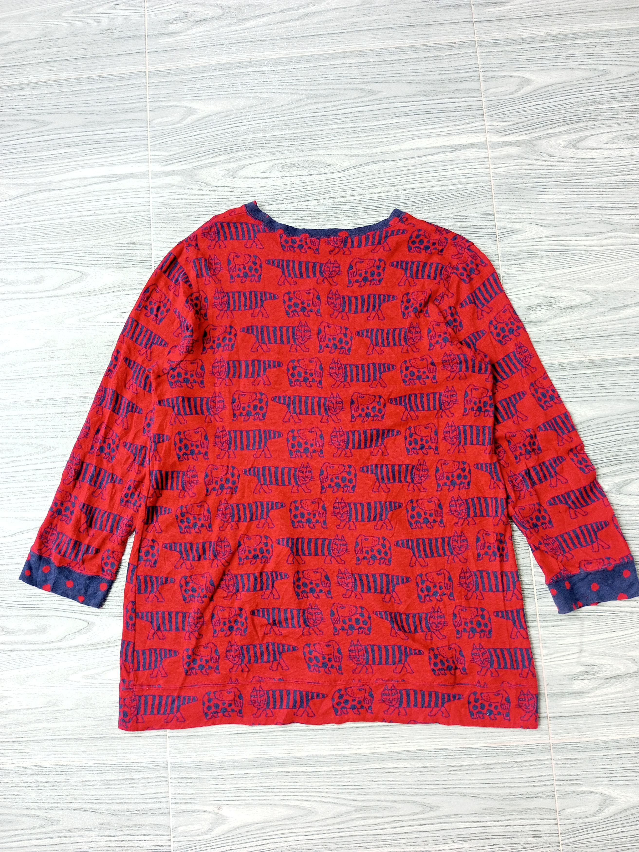 Japanese Brand Lisa Larson Designer Animal Design Long Sleeve T-shirt Size L / US 10 / IT 46 - 13 Thumbnail