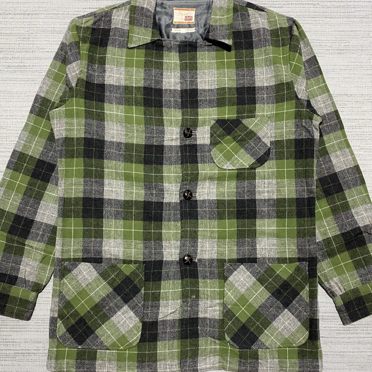 Levi's Vintage Clothing Vintage 1950’s Levi’s Wool Check shirt jacket Size US L / EU 52-54 / 3 - 2 Thumbnail