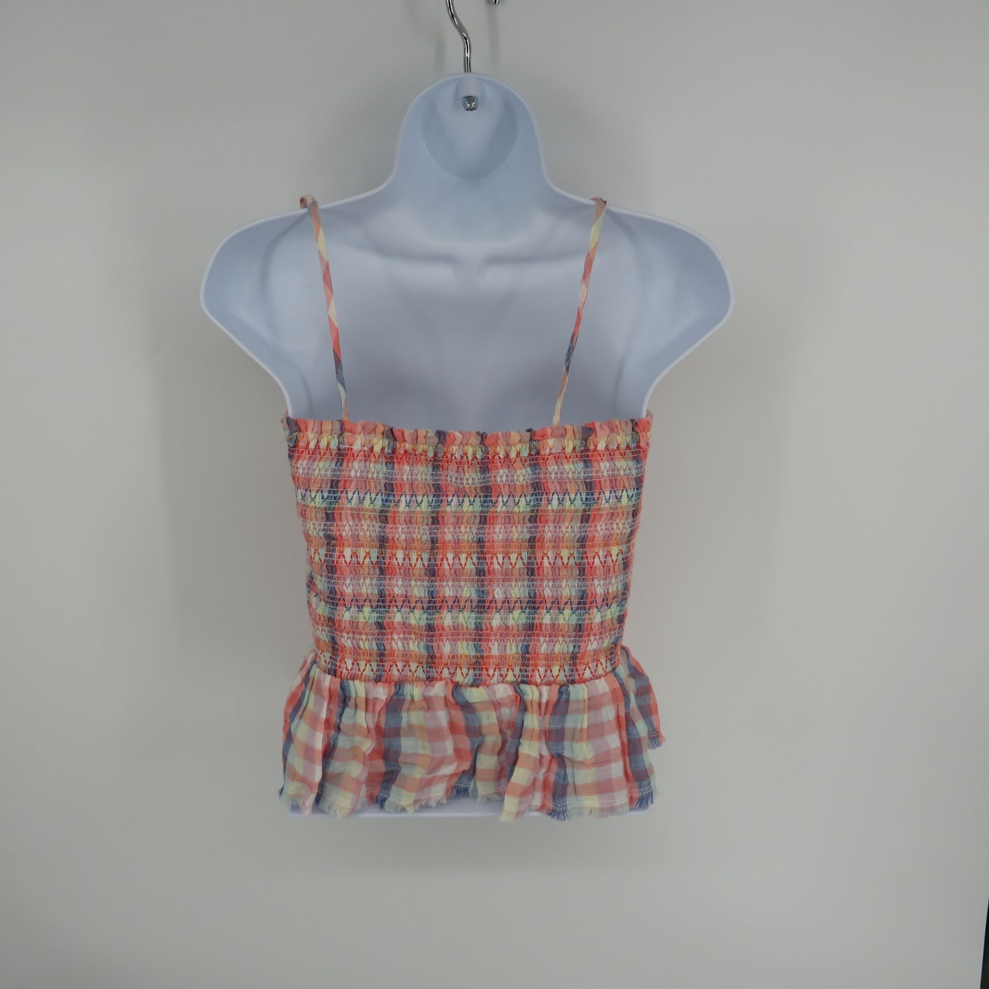 Other True Craft Women's Sleeveless Smocked Peplum Top Tie Straps Size M / US 6-8 / IT 42-44 - 4 Thumbnail