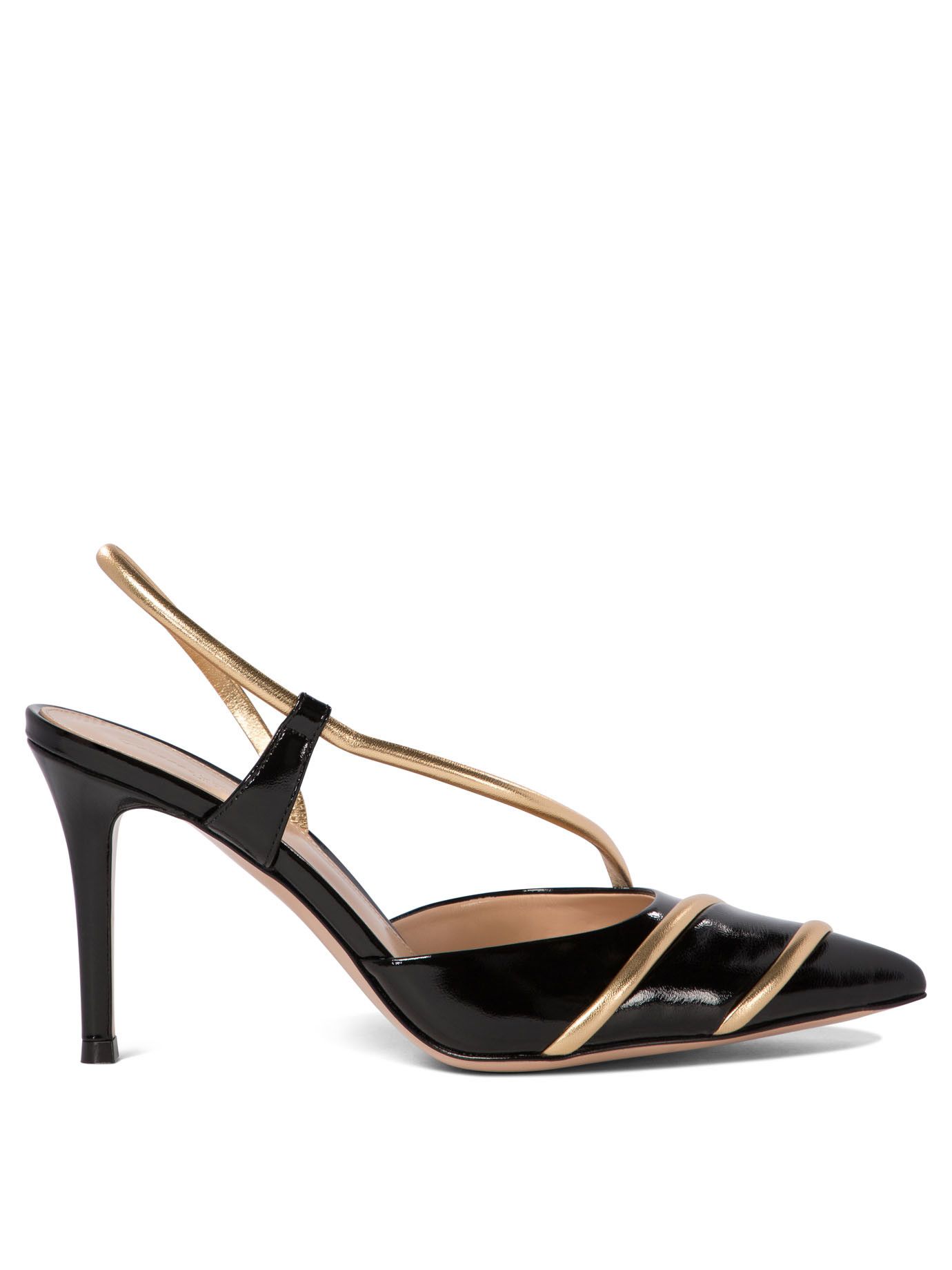 Gianvito Rossi Leather Slingbacks It 38.5 Women Shoes in Black