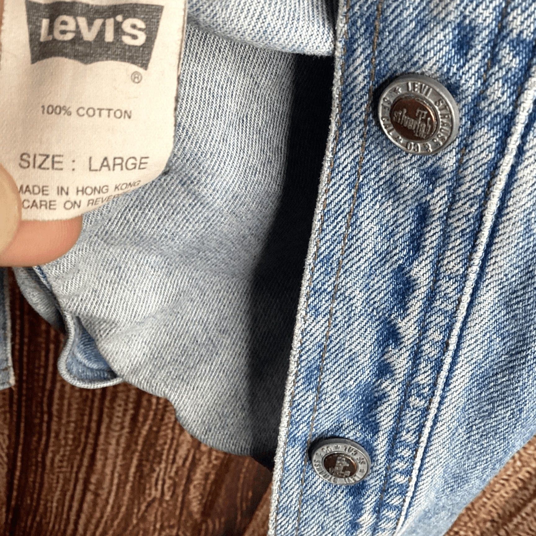 Levi's VINTAGE Levi's Silver Tab Men's L Blue Denim Jacket Snap Jacket Size US L / EU 52-54 / 3 - 6 Thumbnail