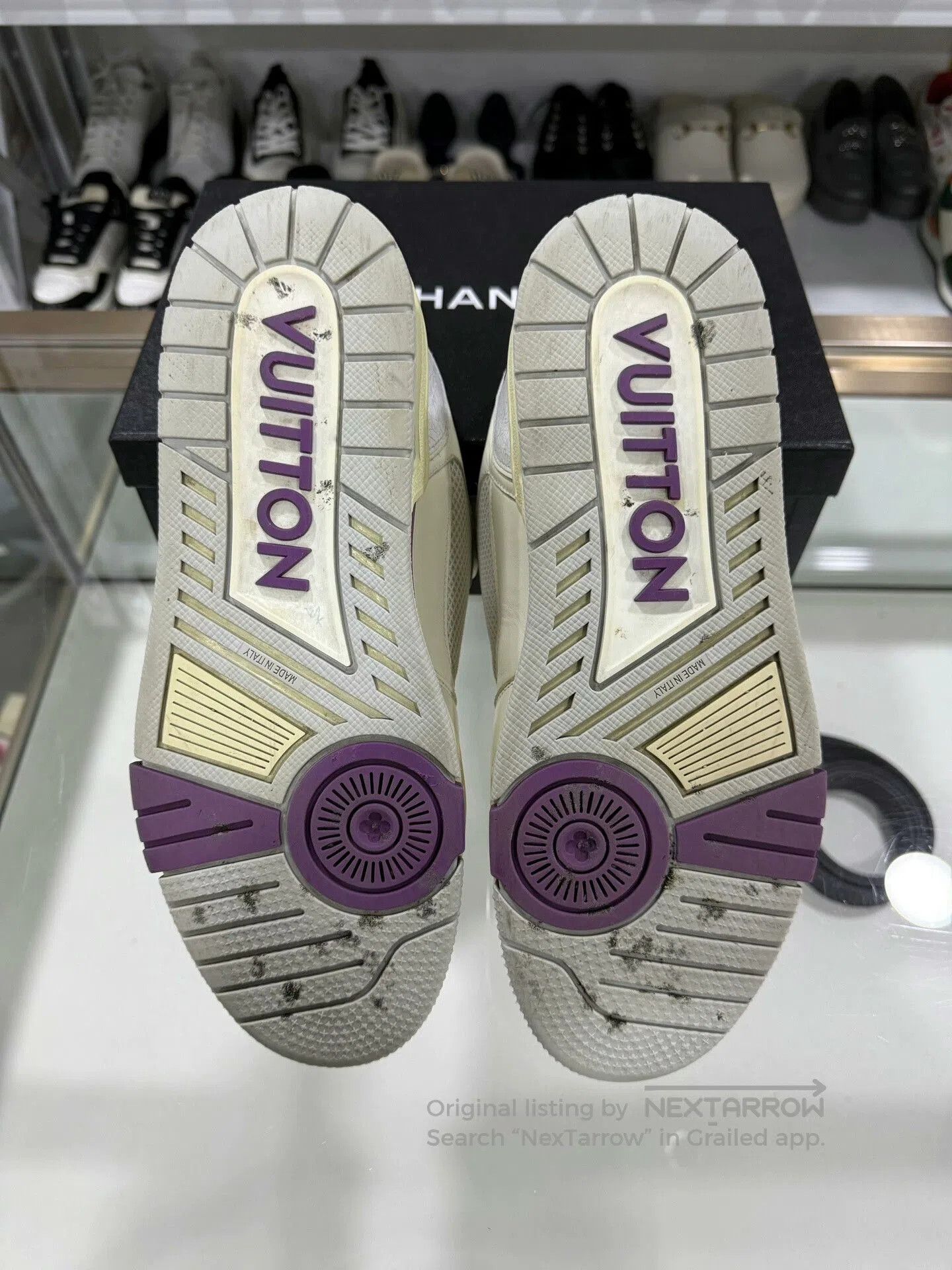 Louis Vuitton Louis Vuitton Trainer White Purple Velcro. Size US 8 / EU 41 - 4 Thumbnail