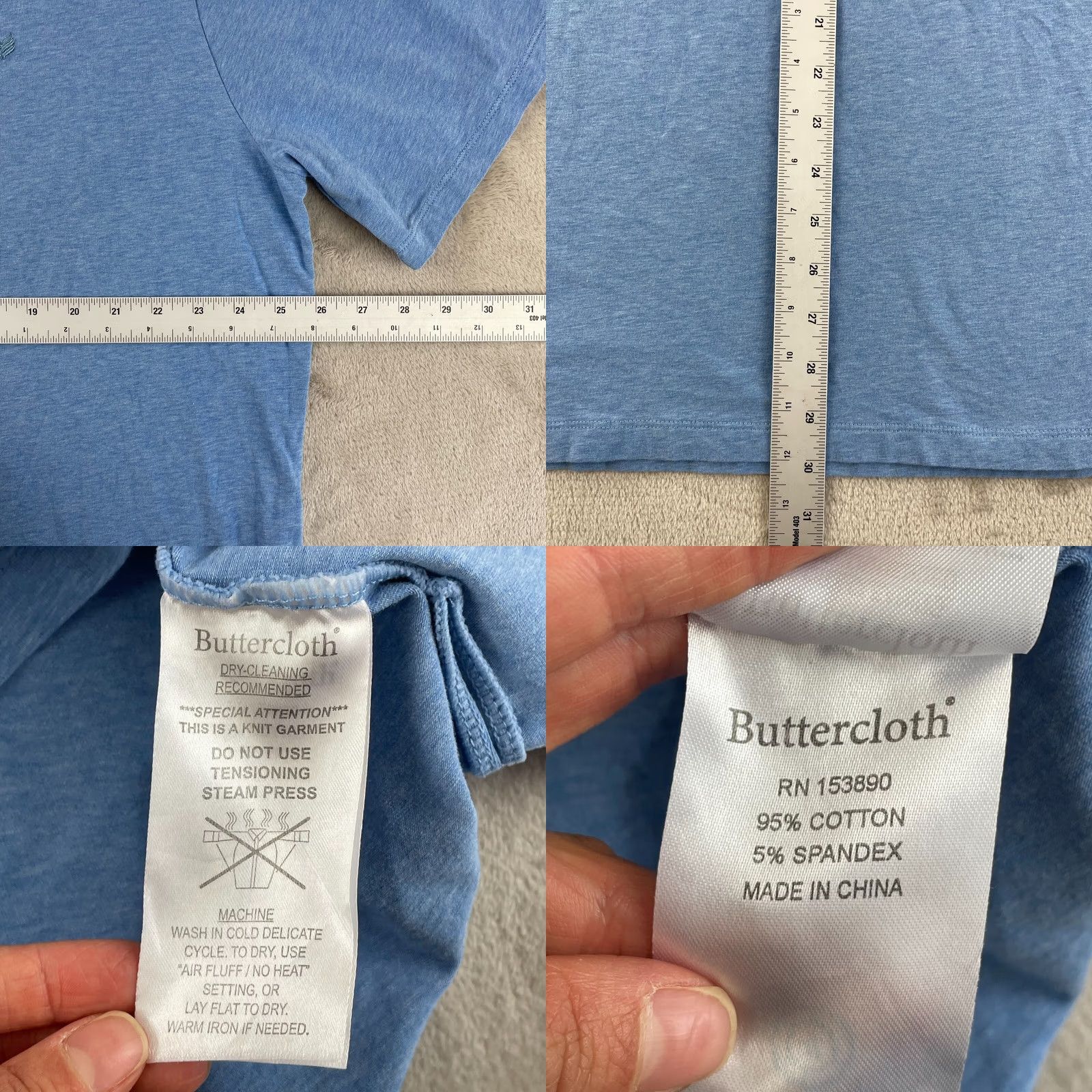 Vintage ButterCloth T Shirt Men 3XL Blue Stretch Short Sleeve Designer Chest Logo NWOT Size US XXL / EU 58 / 5 - 8 Thumbnail