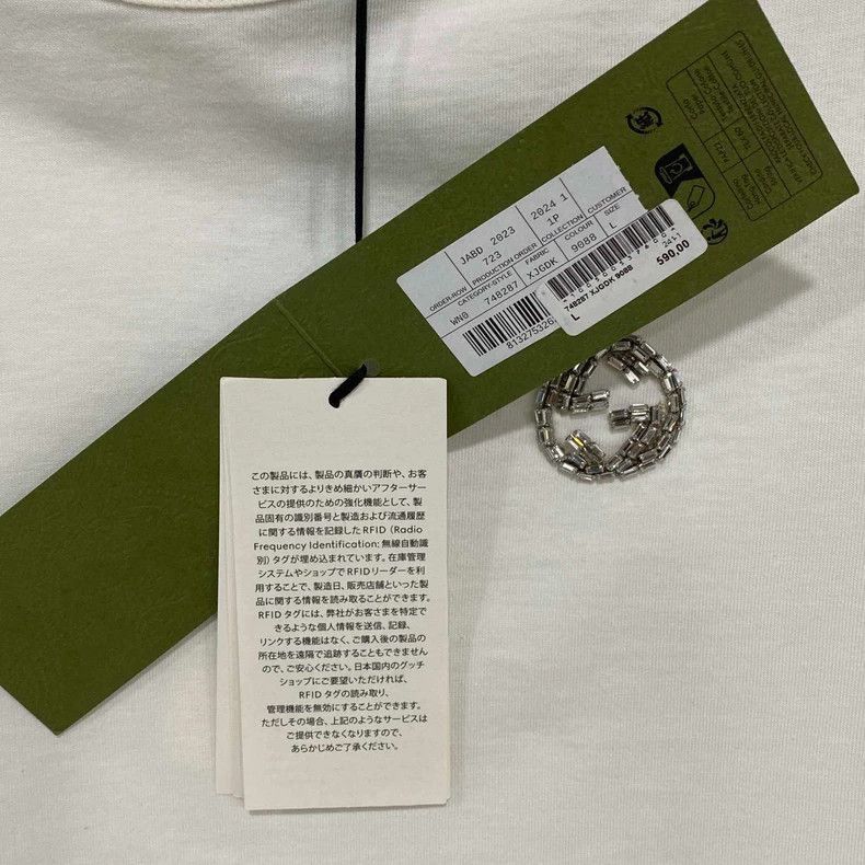 Gucci White Short Sleeve Logo TShirt by Gucci-2505 Size L / US 10 / IT 46 - 6 Thumbnail