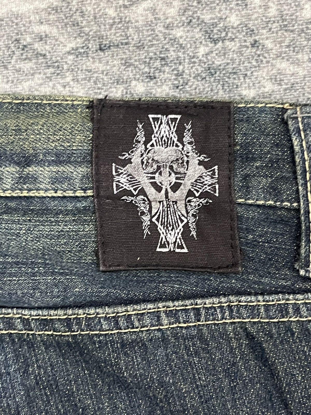 Japanese Brand Vintage Wild Life "Sand Wash" Distressed Flare Jeans Size US 31 - 12 Thumbnail