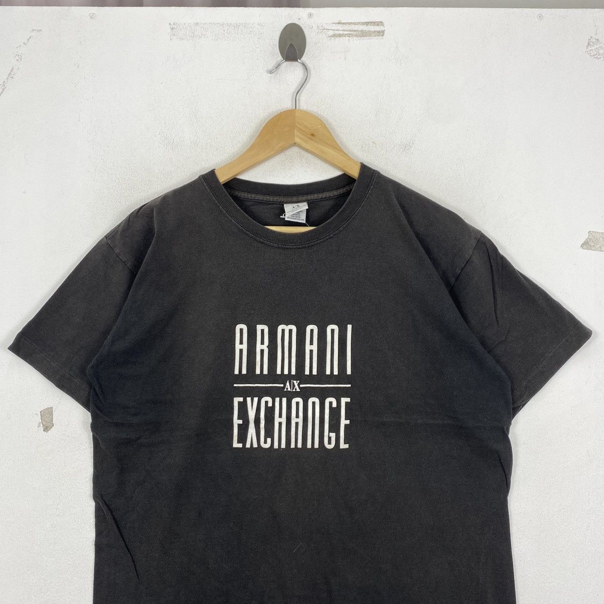 Armani Exchange Vintage Armani Exchange A|X Logo T-Shirt Made in USA Black M Size US M / EU 48-50 / 2 - 3 Thumbnail