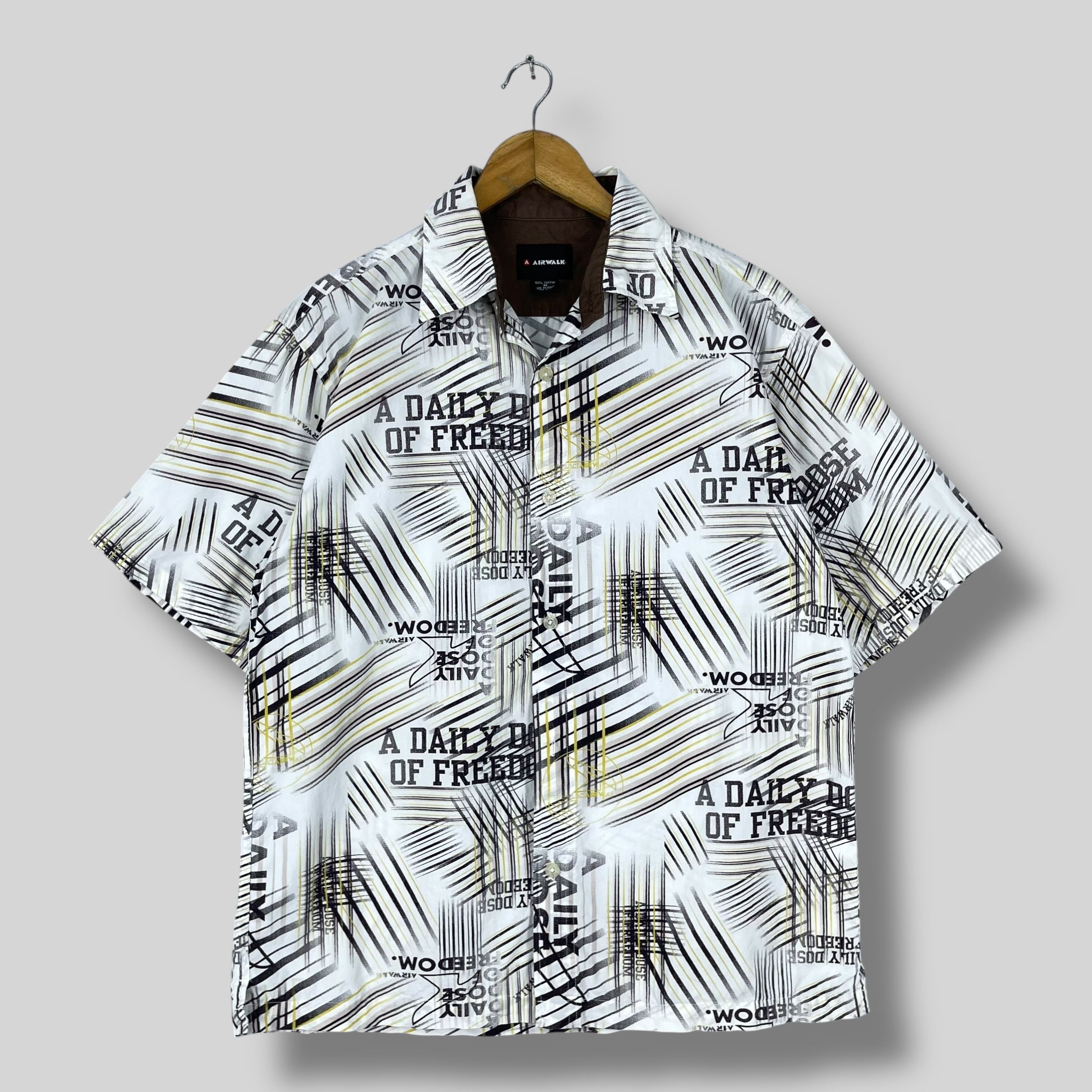 Airwalk Vintage Y2K AIRWALK Abstract Pattern Printed Shirt Size US M / EU 48-50 / 2 - 1 Thumbnail