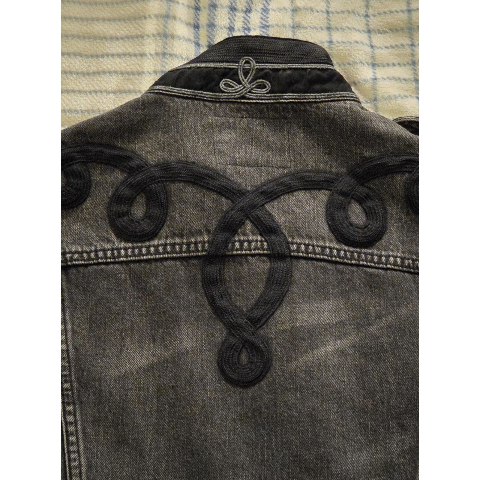 Polo Ralph Lauren Polo Ralph Lauren Women's Cropped Black Denim Military Style Jacket Size Medium Size M / US 6-8 / IT 42-44 - 7 Thumbnail