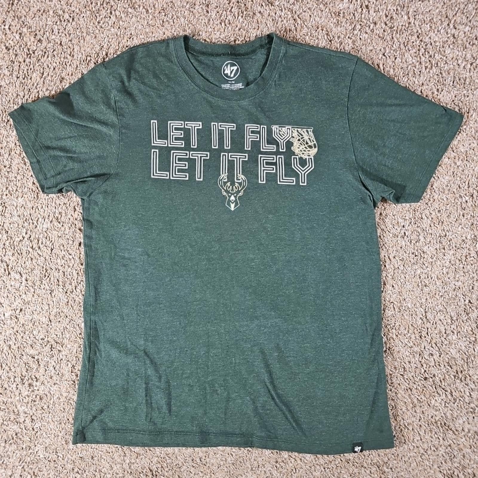 47 Milwaukee Bucks TSHIRT (Medium) "Let it Fly" GREEN '47 Size US M / EU 48-50 / 2 - 1 Thumbnail