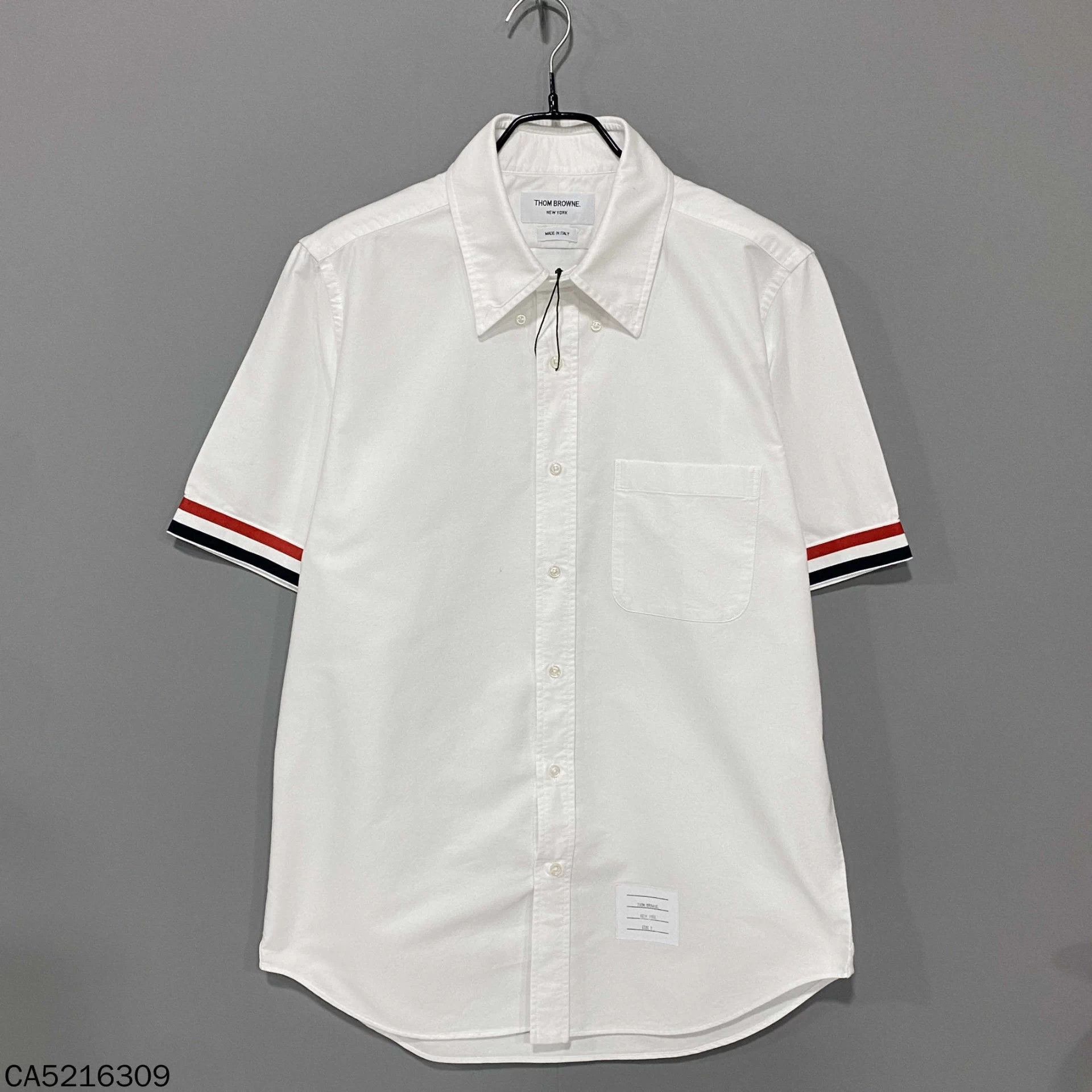 Thom Browne Thom Browne striped white short sleeve shirt women's 2 Size XS / US 0-2 / IT 36-38 - 1 Thumbnail