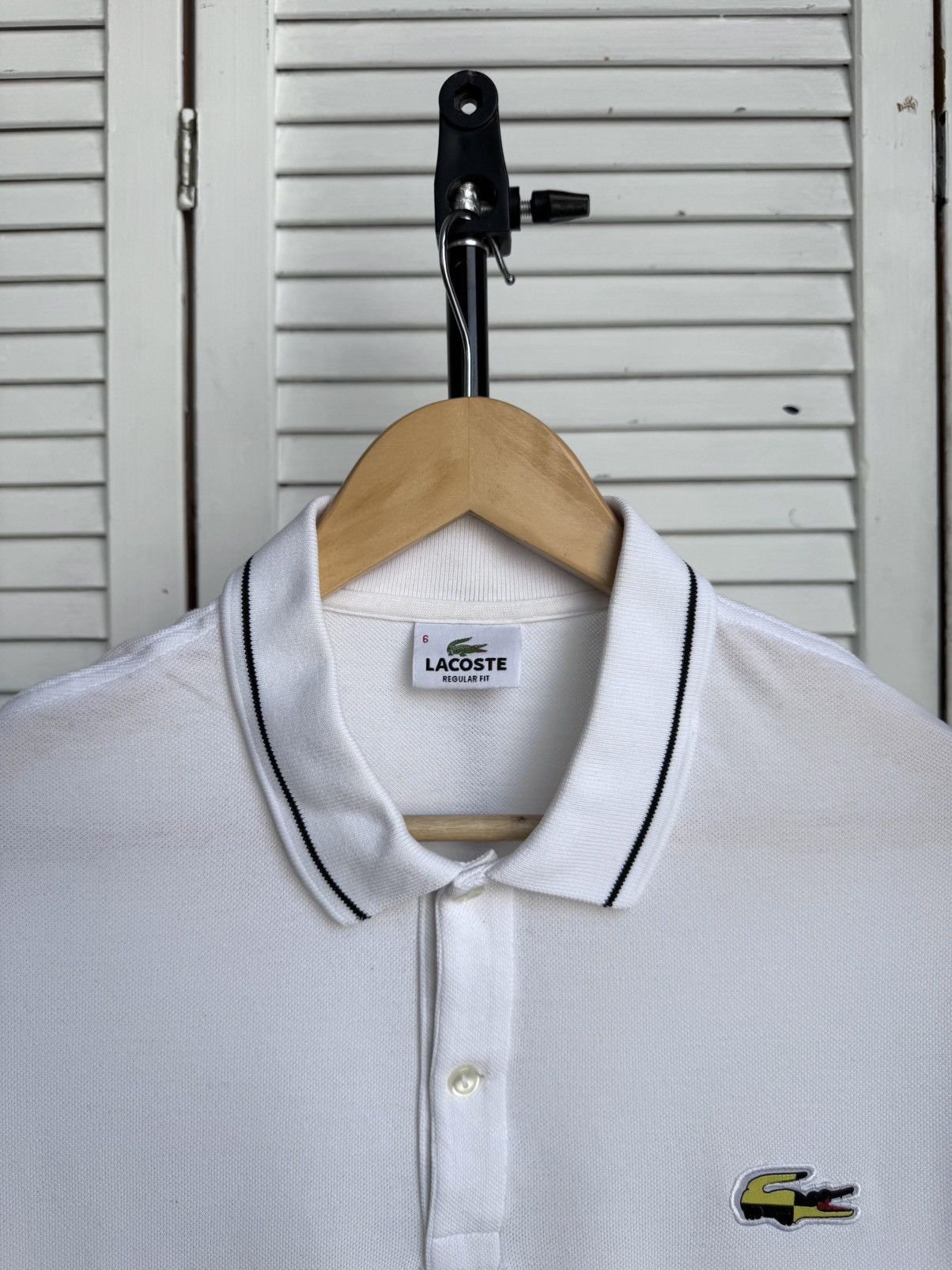 Lacoste Lacoste Polo Shirt White Regular Fit Graphic Logo Size US L / EU 52-54 / 3 - 7 Thumbnail
